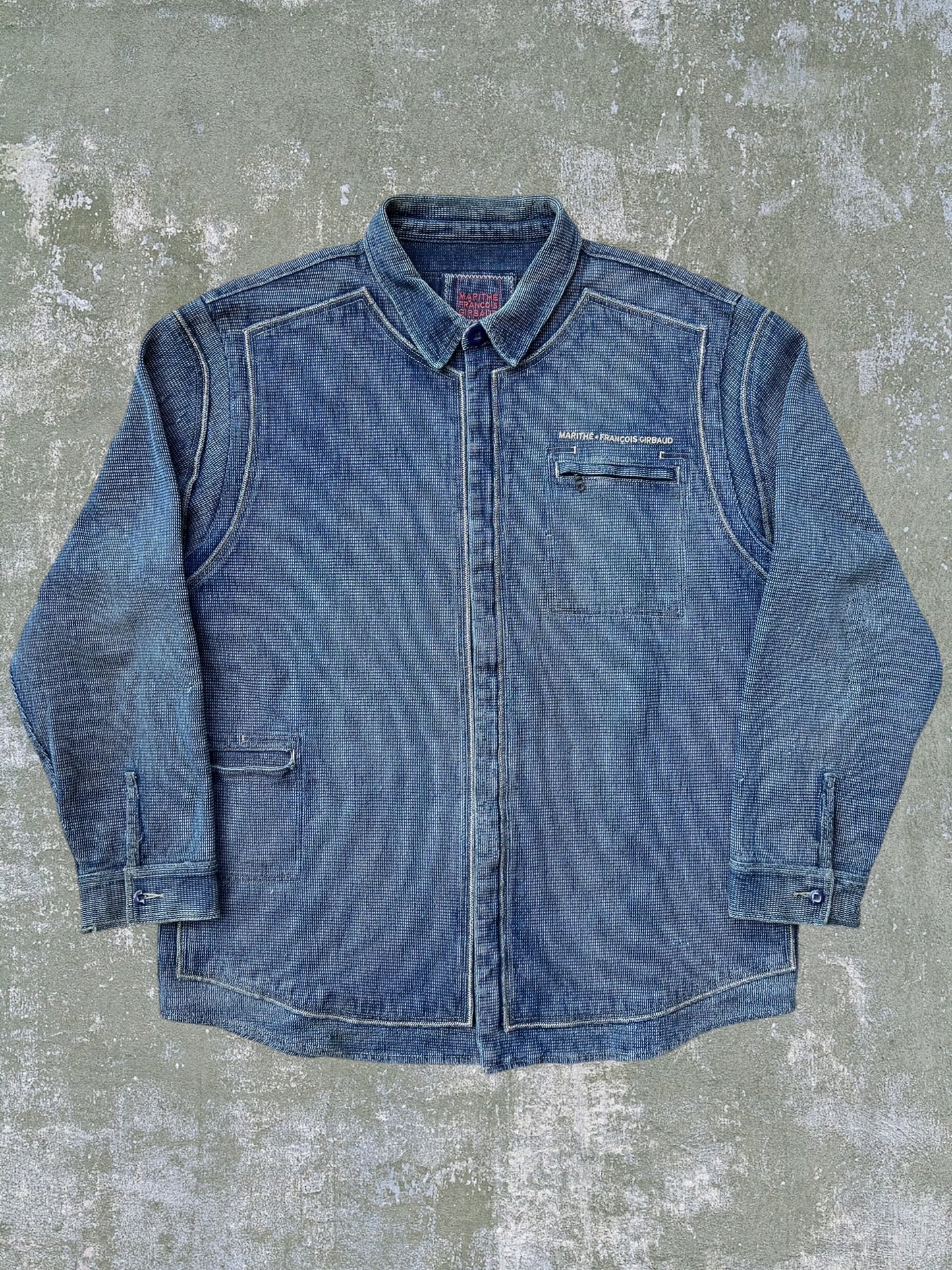 Early-2000s Marithe Francois Girbaud Zip Overshirt (XXL)