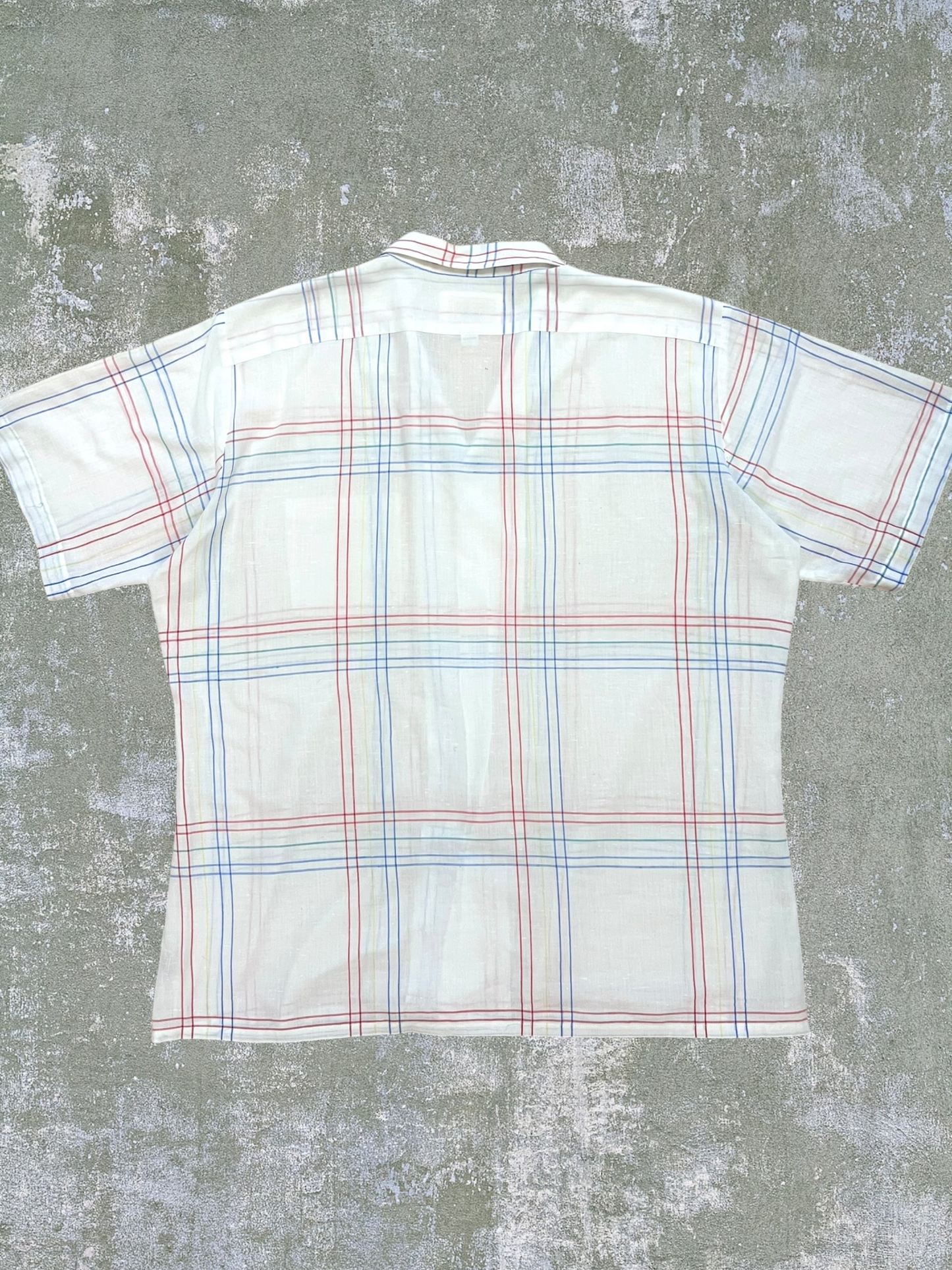 ‘70s/‘80s Cotton Blend Loop Collar Shirt (L)