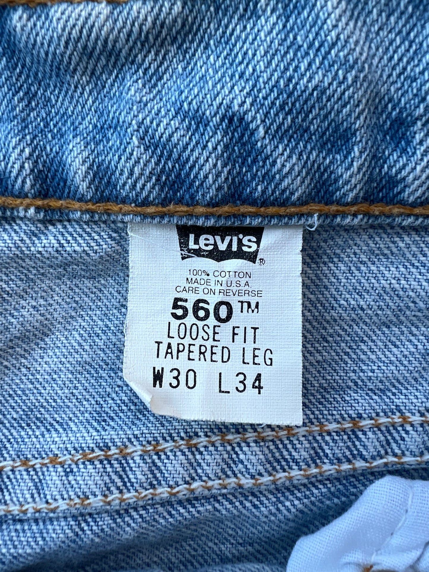 Mid-90s Levi’s 560 Jeans (30x34) (New With Tags)