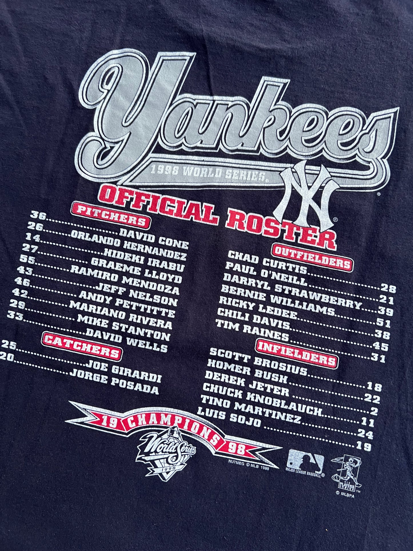 1998 New York Yankees World Series Champions Tee (XL)
