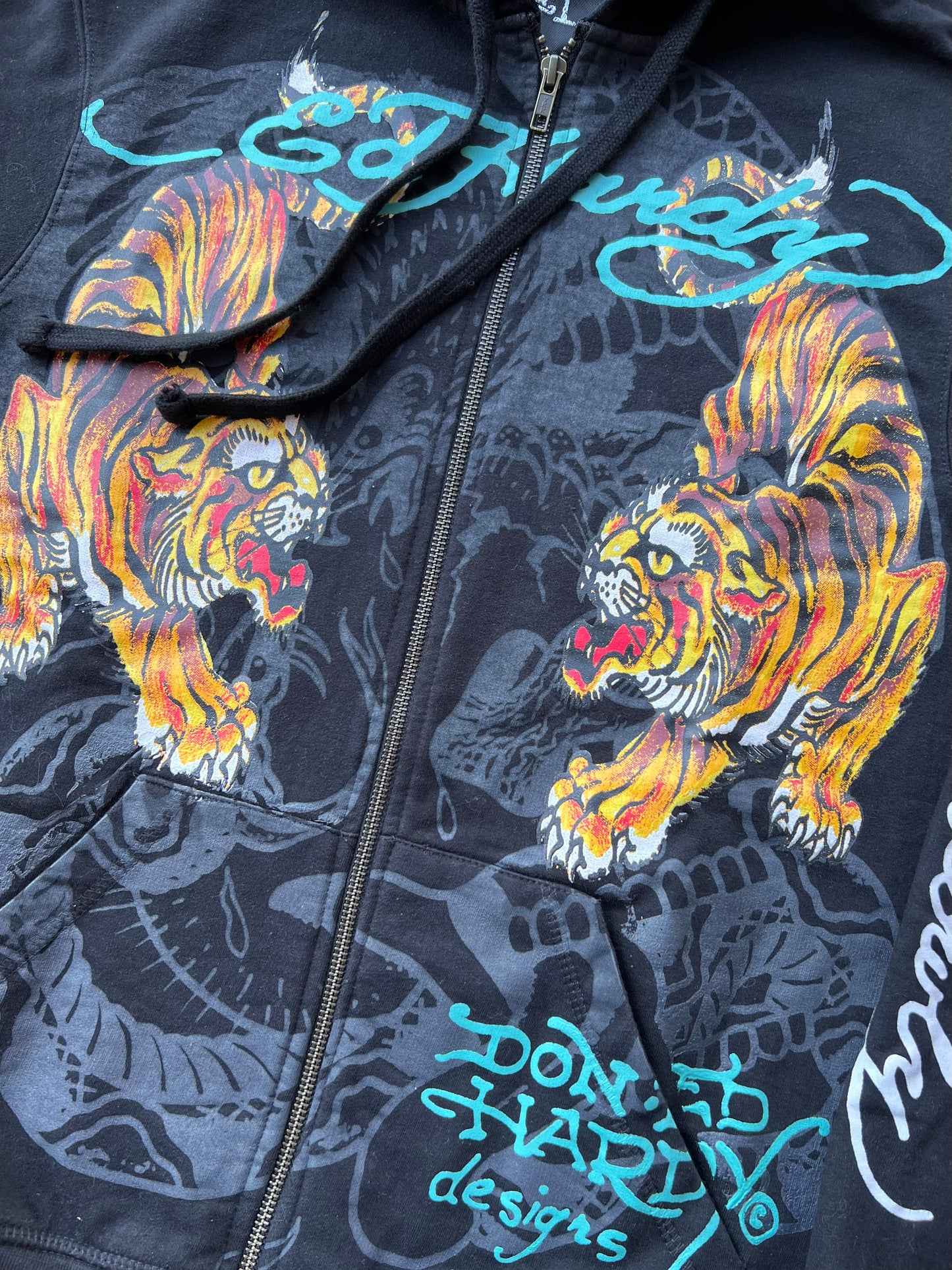 Ed Hardy Tiger Zip Hoodie (S)