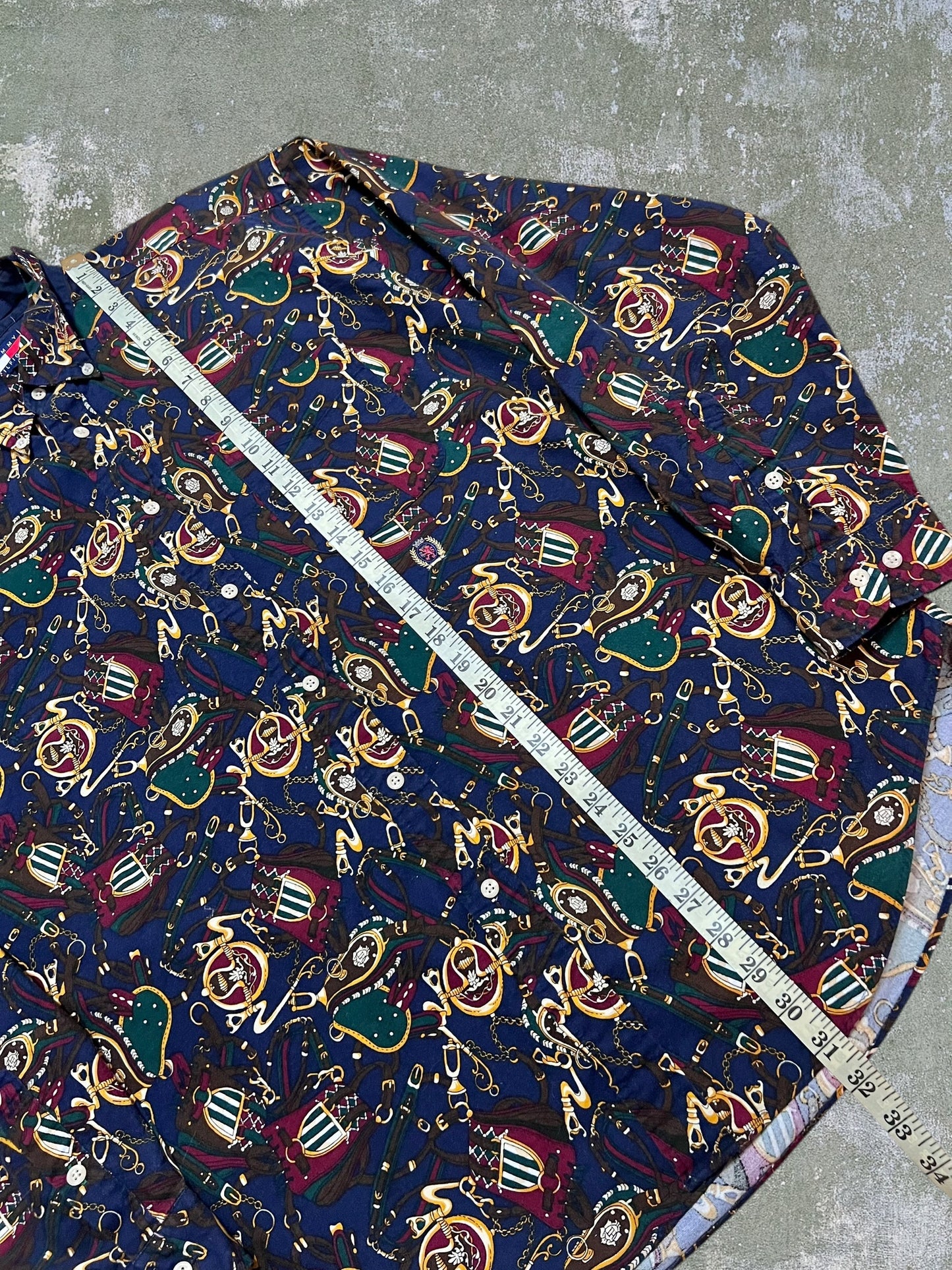 ‘90s/Early-2000s Tommy Hilfiger Patterned Shirt (L)
