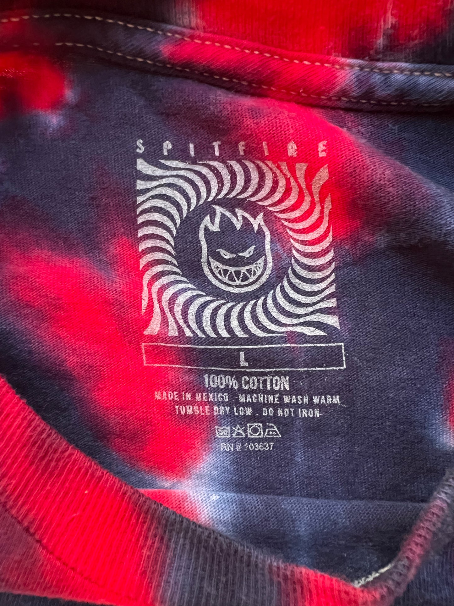 Spitfire Wheels Tie Dye Tee (L)