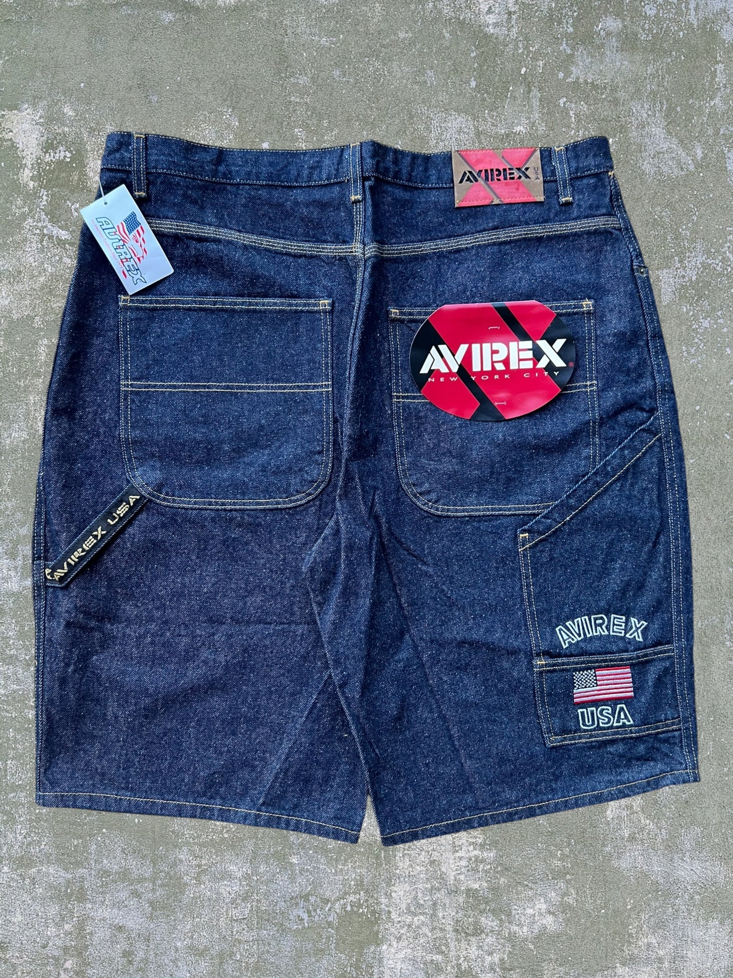 Late-90s/Early-2000s Avirex Carpenter Jean Shorts (40) (New With Tags)