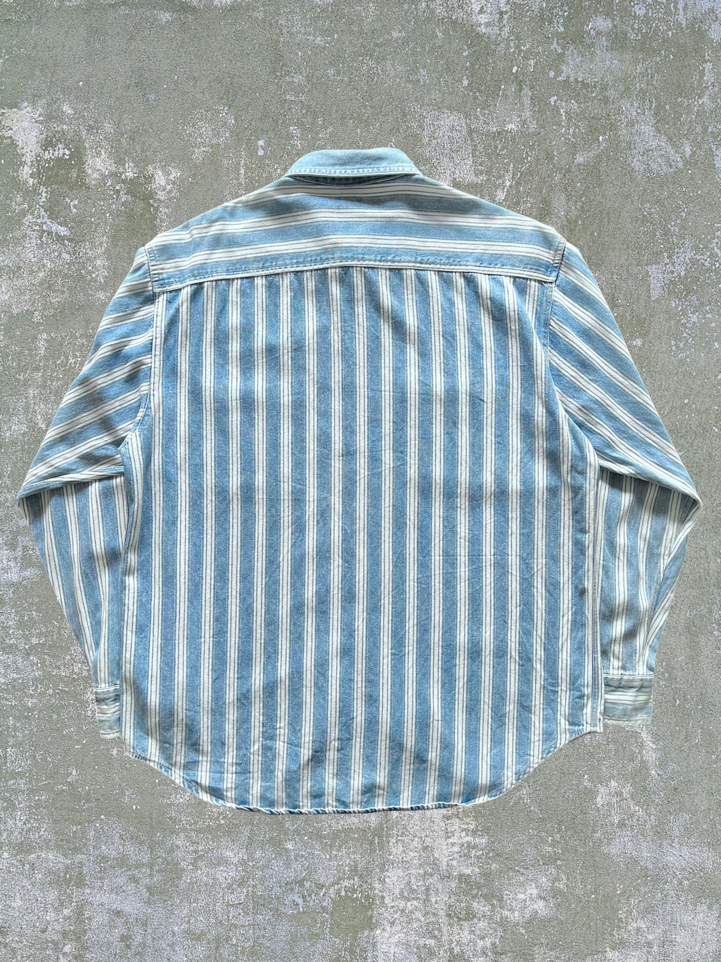 ‘90s Gap Striped Denim Shirt (L)