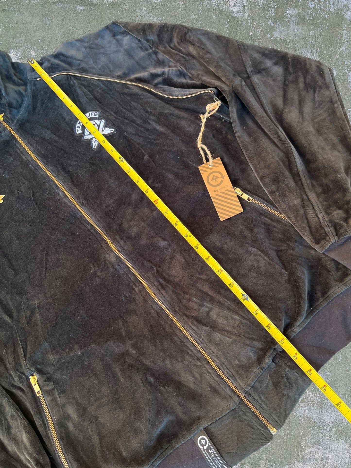 Early-2000s LRG “Take Life” Velour Jacket (L) (New With Tags)