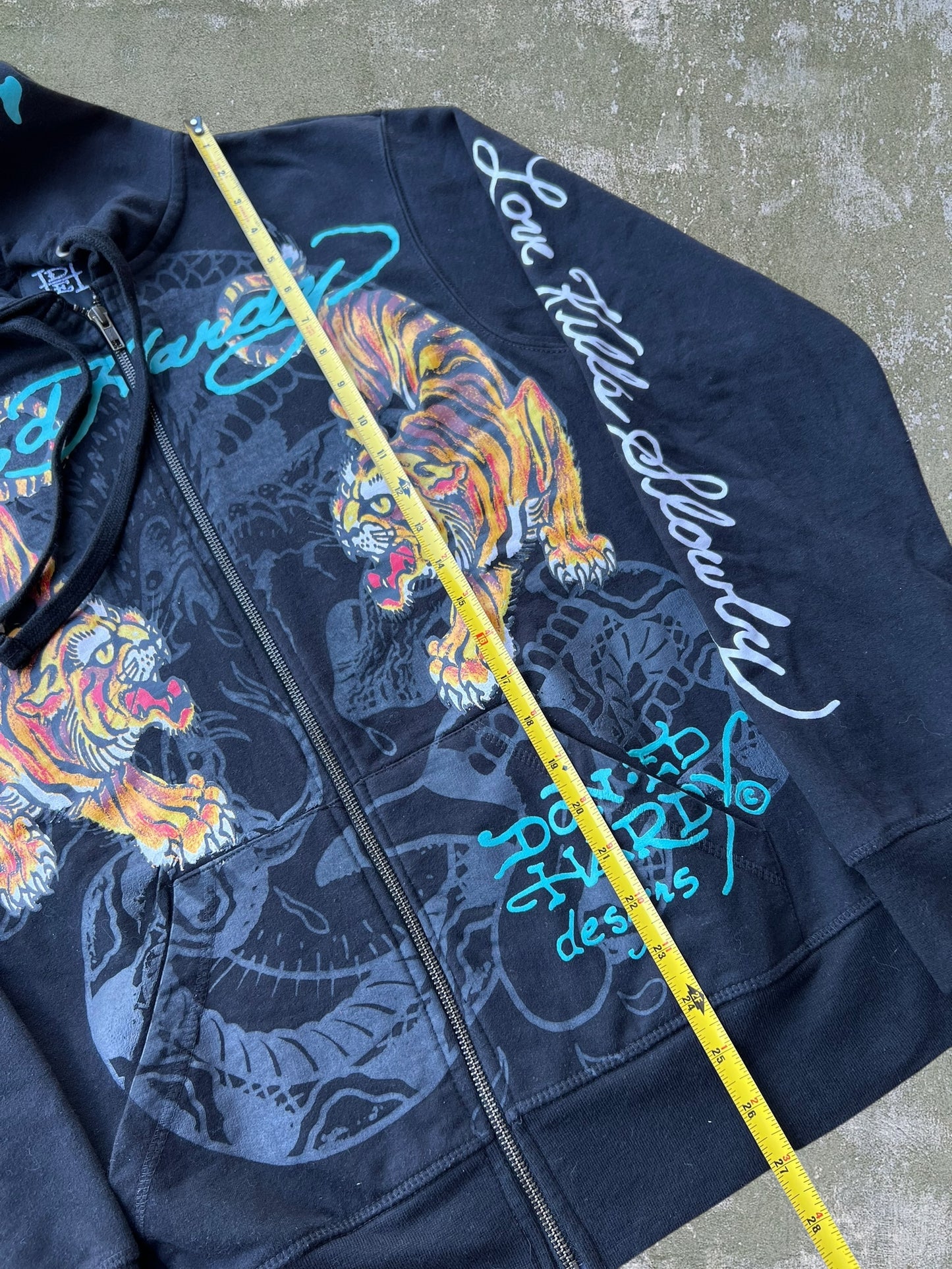 Ed Hardy Tiger Zip Hoodie (S)