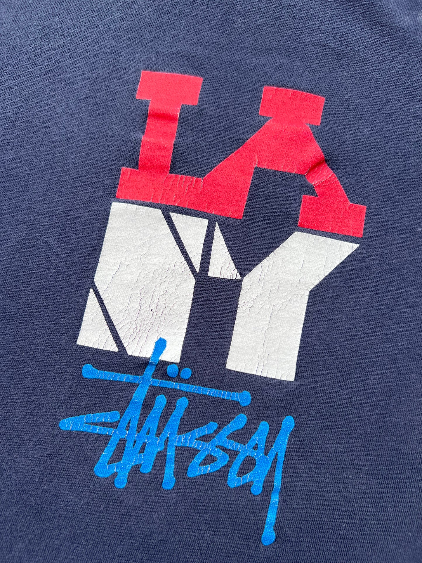 Late-90s/Early-2000s Stüssy LA NY Tee (XL)