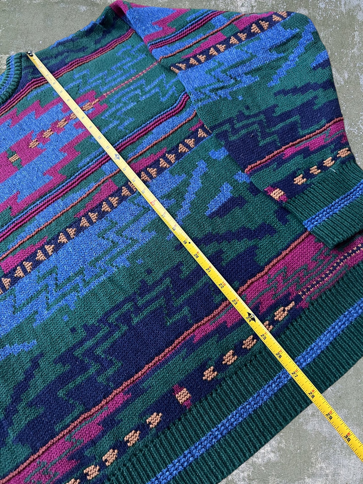 ‘90s Chaps Ralph Lauren Aztec Patterned Sweater (XL)