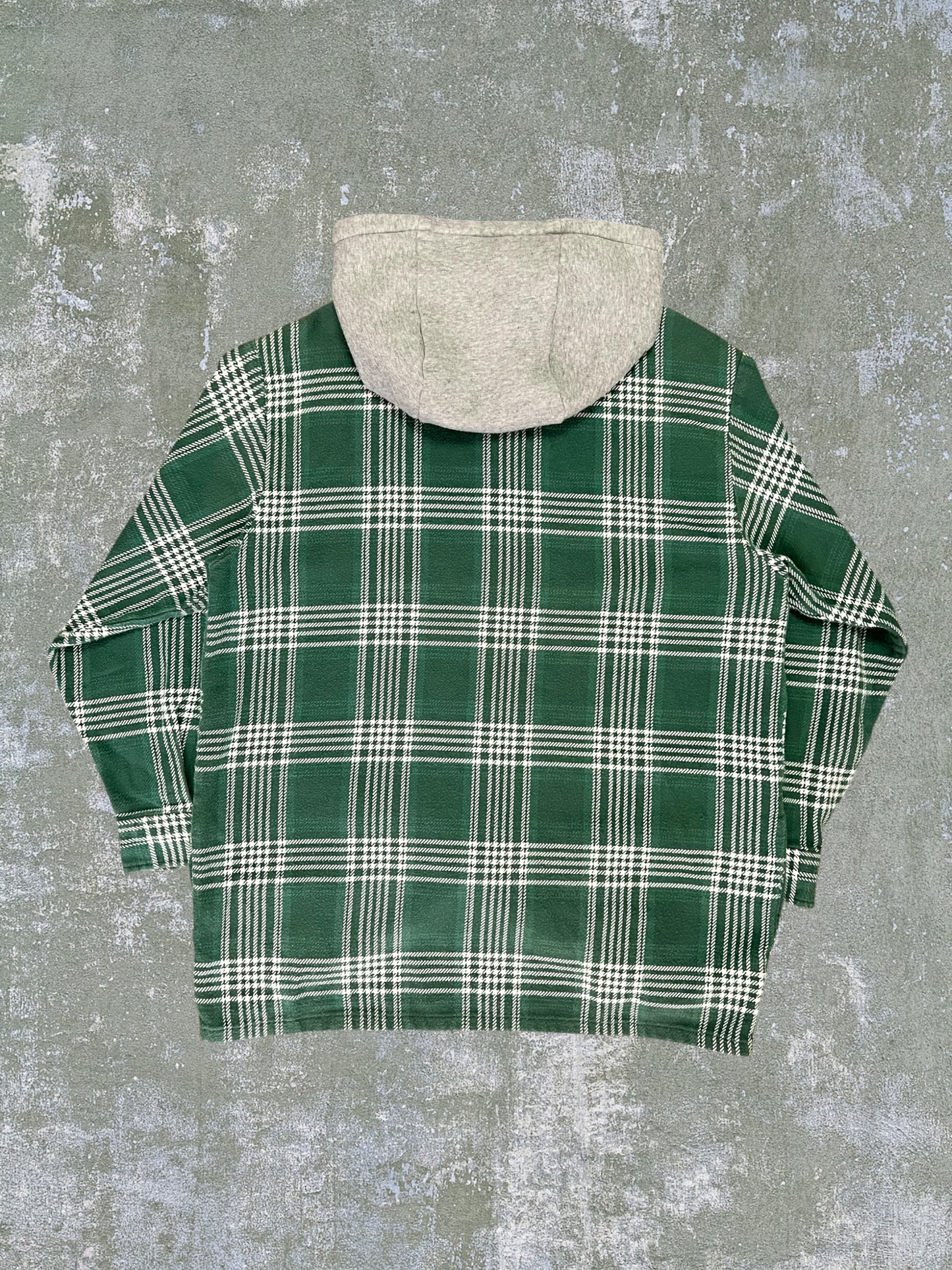‘90s LL Bean Hooded Flannel Shirt (M)