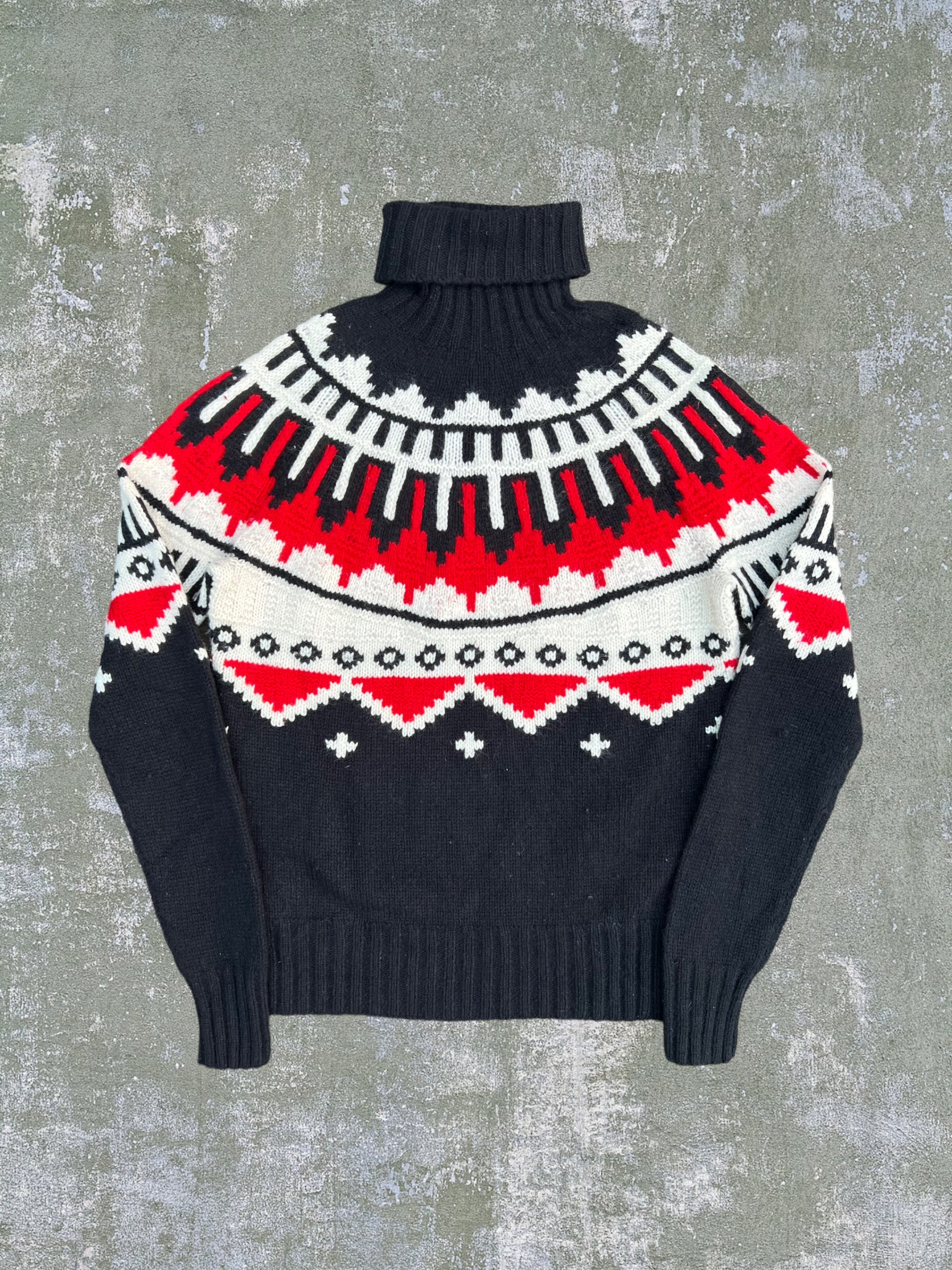 Vintage Ralph Lauren Hand Knit Merino Wool Turtleneck Sweater
