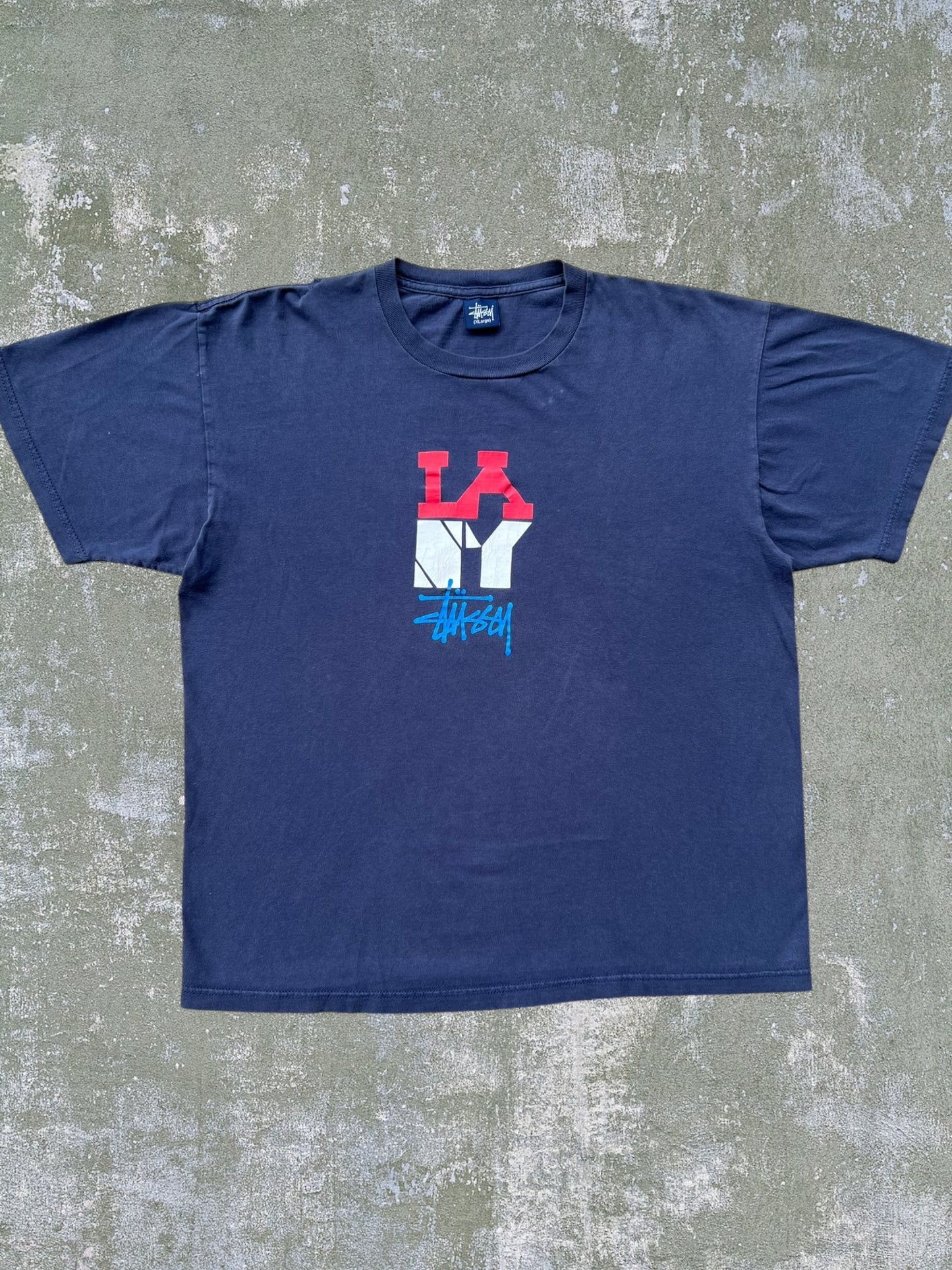Late-90s/Early-2000s Stüssy LA NY Tee (XL)