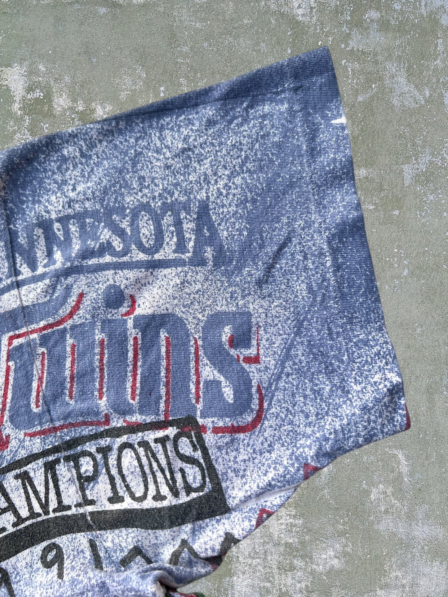 1991 Minnesota Twins World Series Champions All Over Print Tee (L)