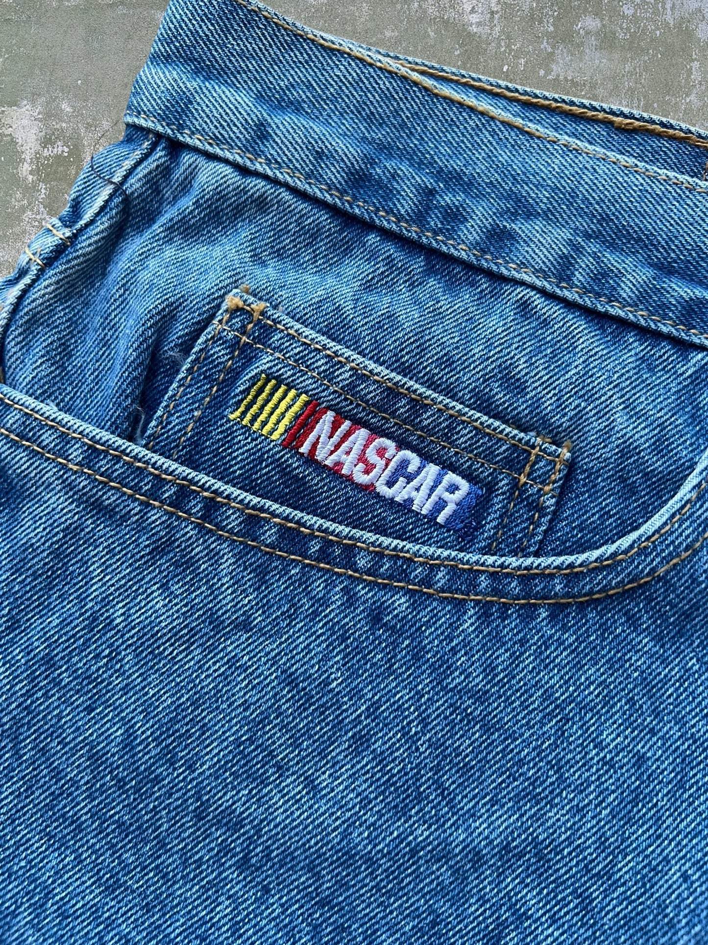 Late-90s/Early-2000s JH Hot Wheels Racing Jean Shorts (42) (New With Tags)
