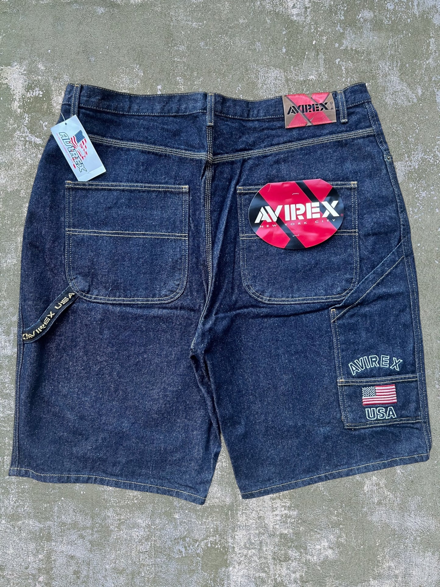 Late-90s/Early-2000s Avirex Carpenter Jean Shorts (42) (New With Tags)