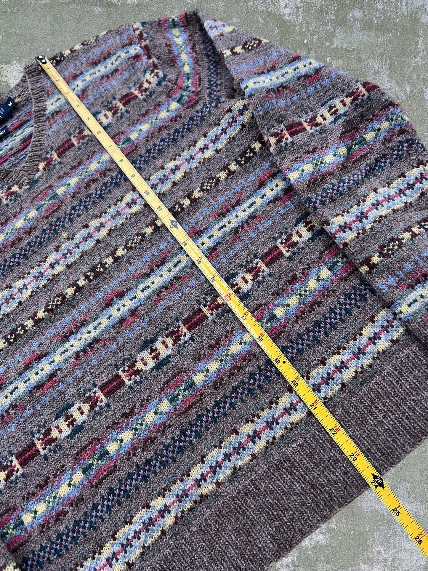 Polo Ralph Lauren Fair Isle Wool V Neck Sweater (M)