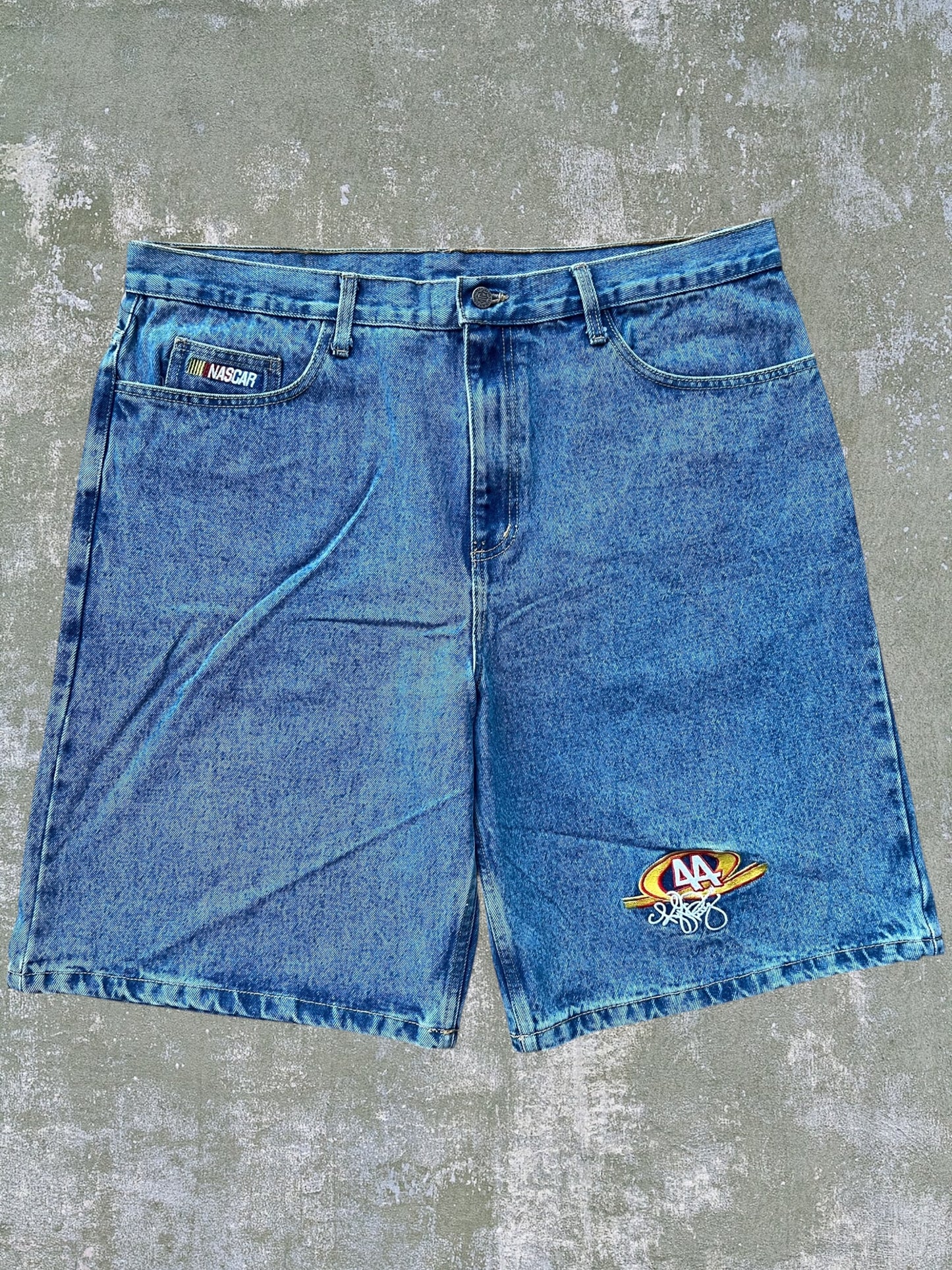 Late-90s/Early-2000s JH Hot Wheels Racing Jean Shorts (42) (New With Tags)