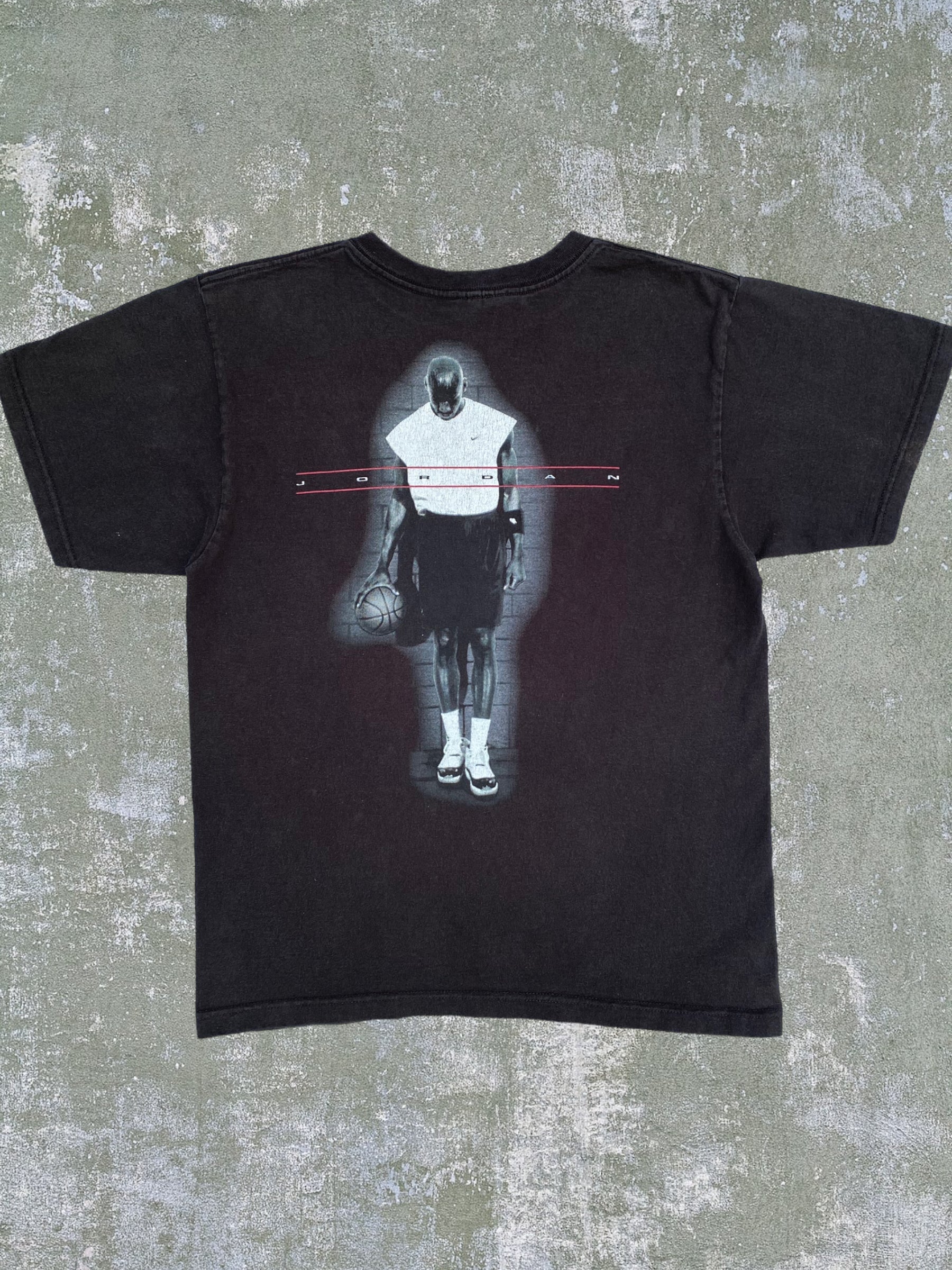 永久保証90s NIKE AIR JORDAN S/S Tee Black 90年代 ナイキ エア ジョーダン 半袖Tシャツ Tシャツ ブラック 刺繍ロゴ ジャンプマン G1056 Mサイズ