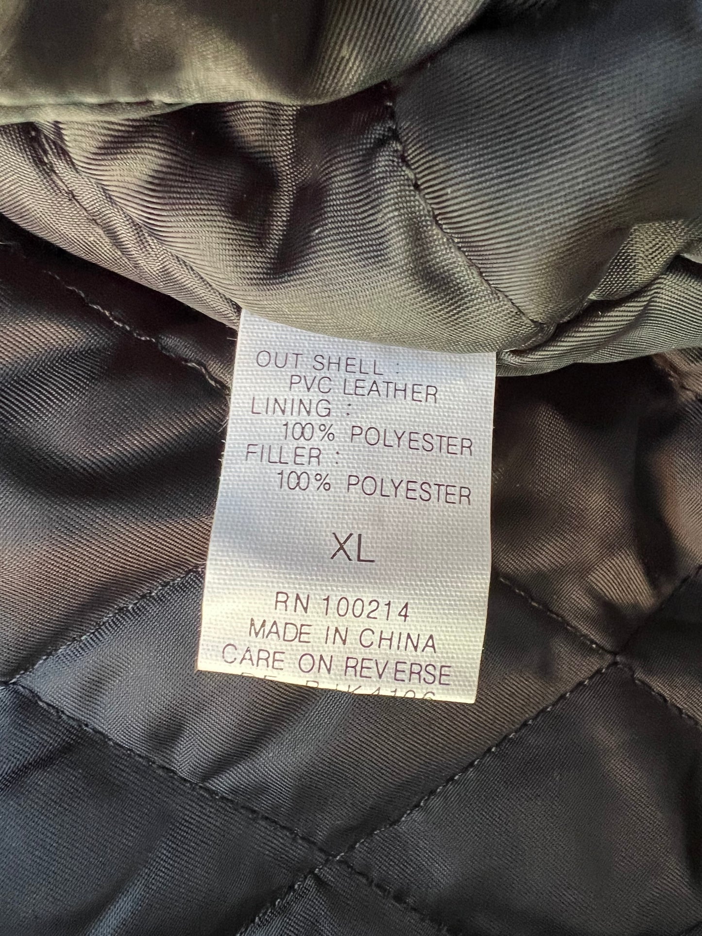 Early-2000s Barcode Leather Jacket (XL) (New With Tags)