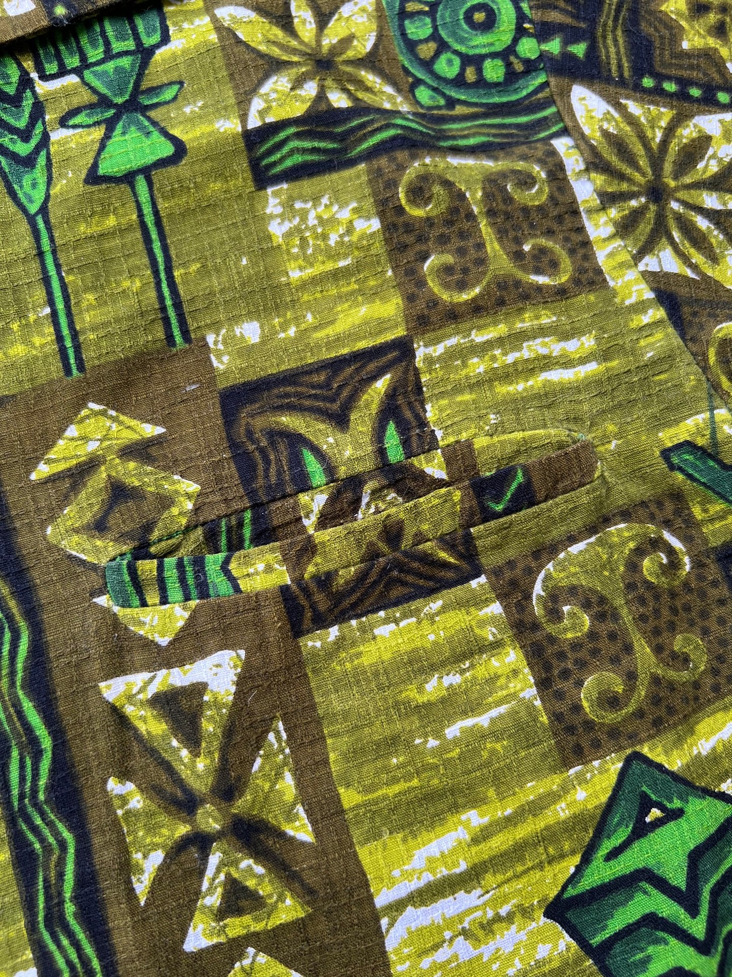 ‘60s Cotton Hawaiian Shirt (L)