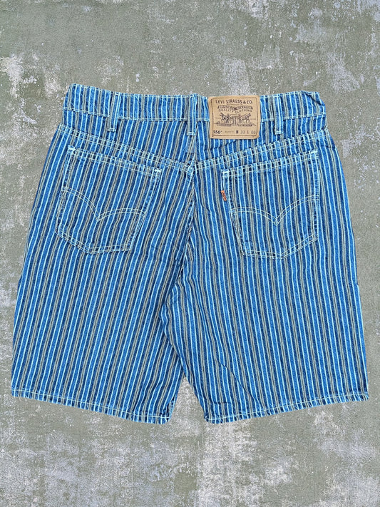 ‘90s Levi’s Striped Jean Shorts (33)