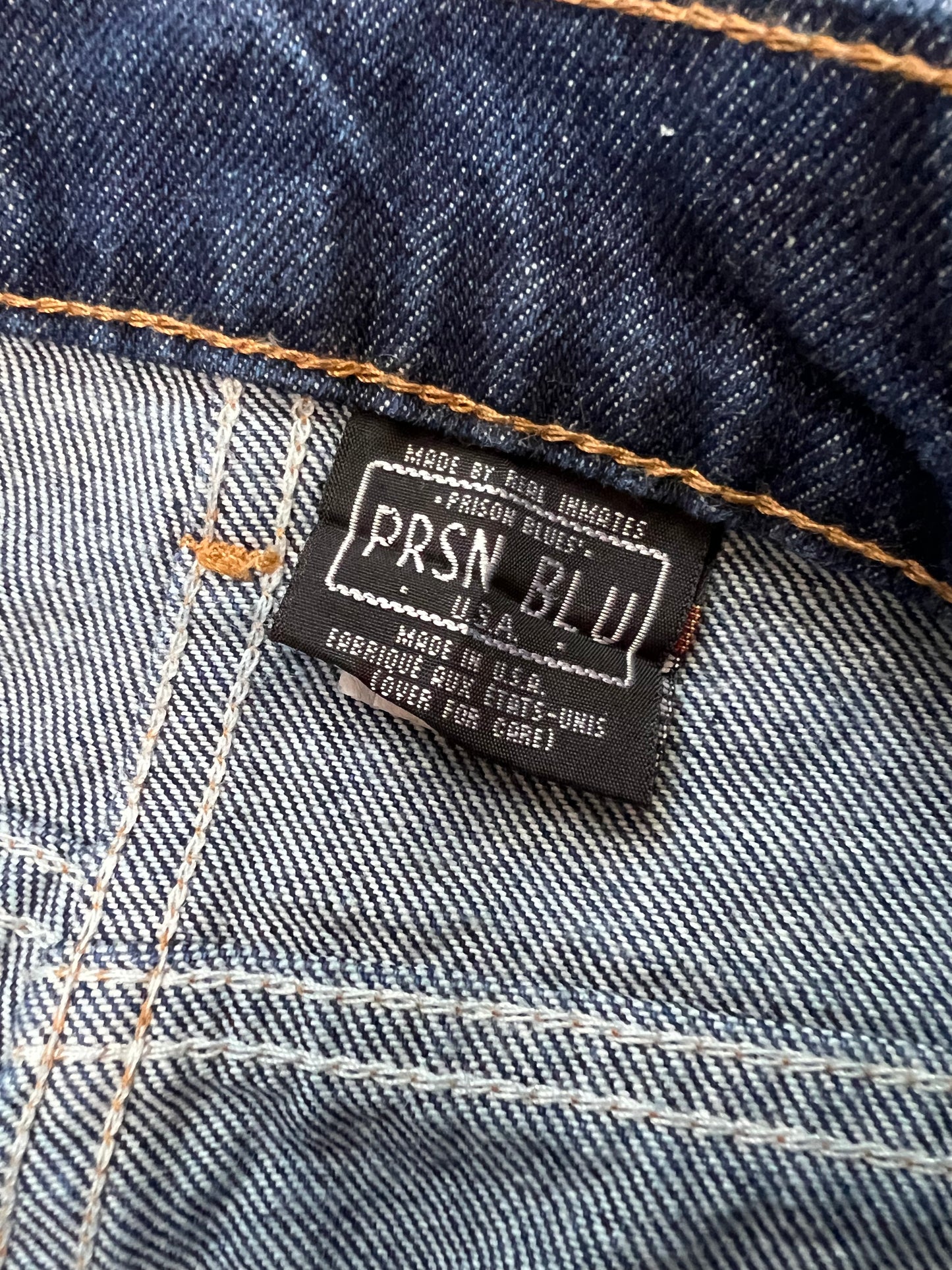 ‘90s/Early-2000s Prison Blues Double Knee Carpenter Jeans (32x32)