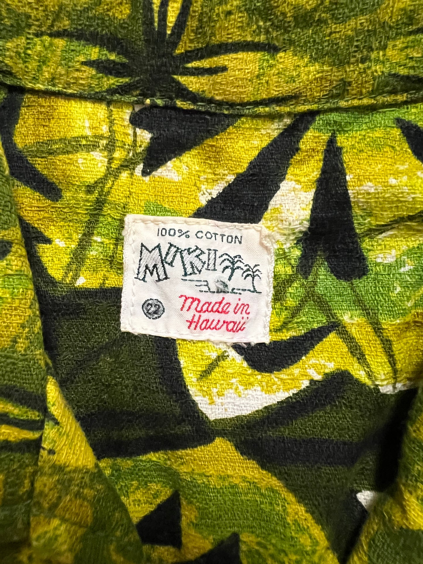 ‘50s Cotton Hawaiian Popover Shirt (M)