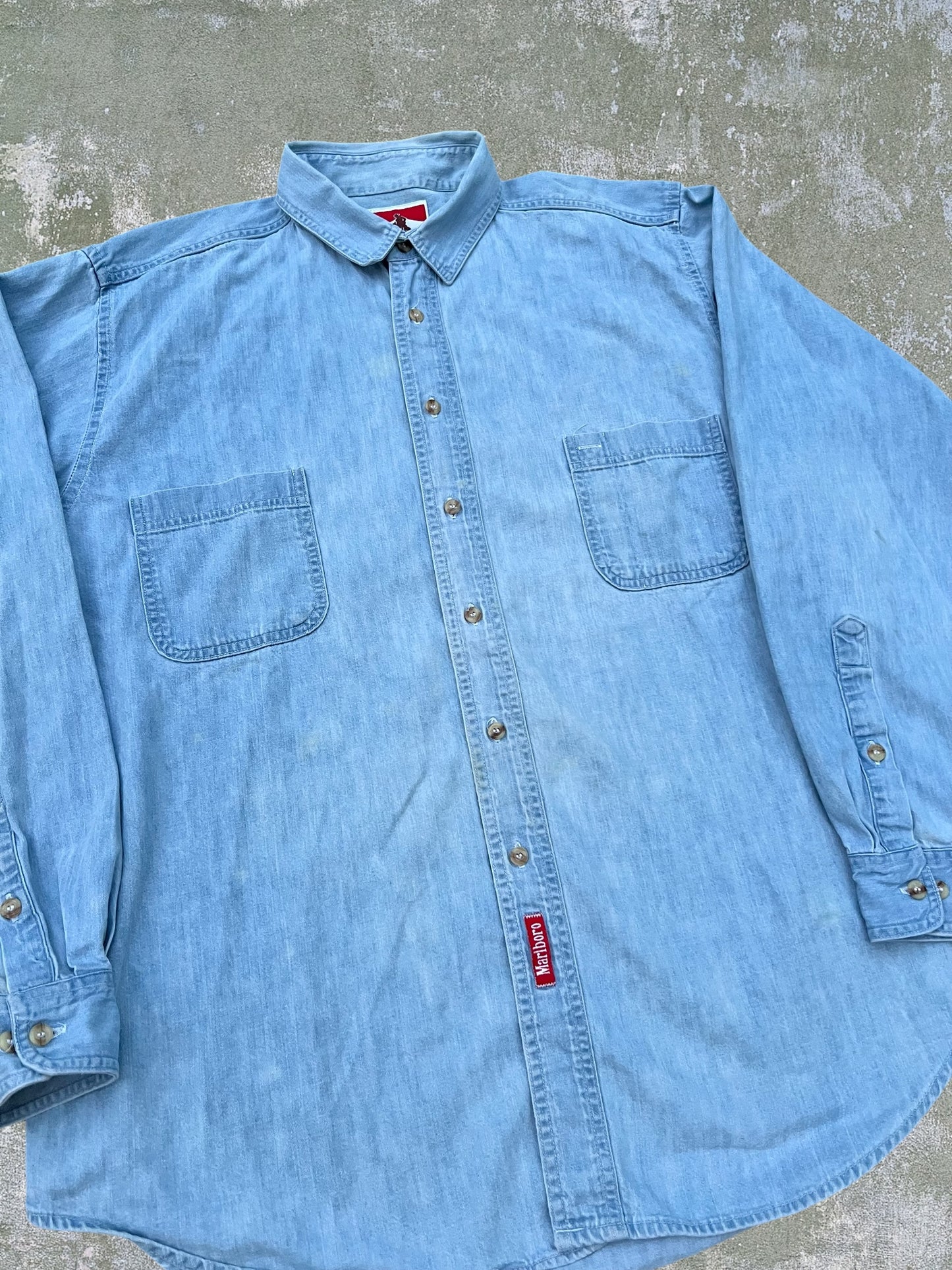 ‘90s Marlboro Denim Shirt (XL)