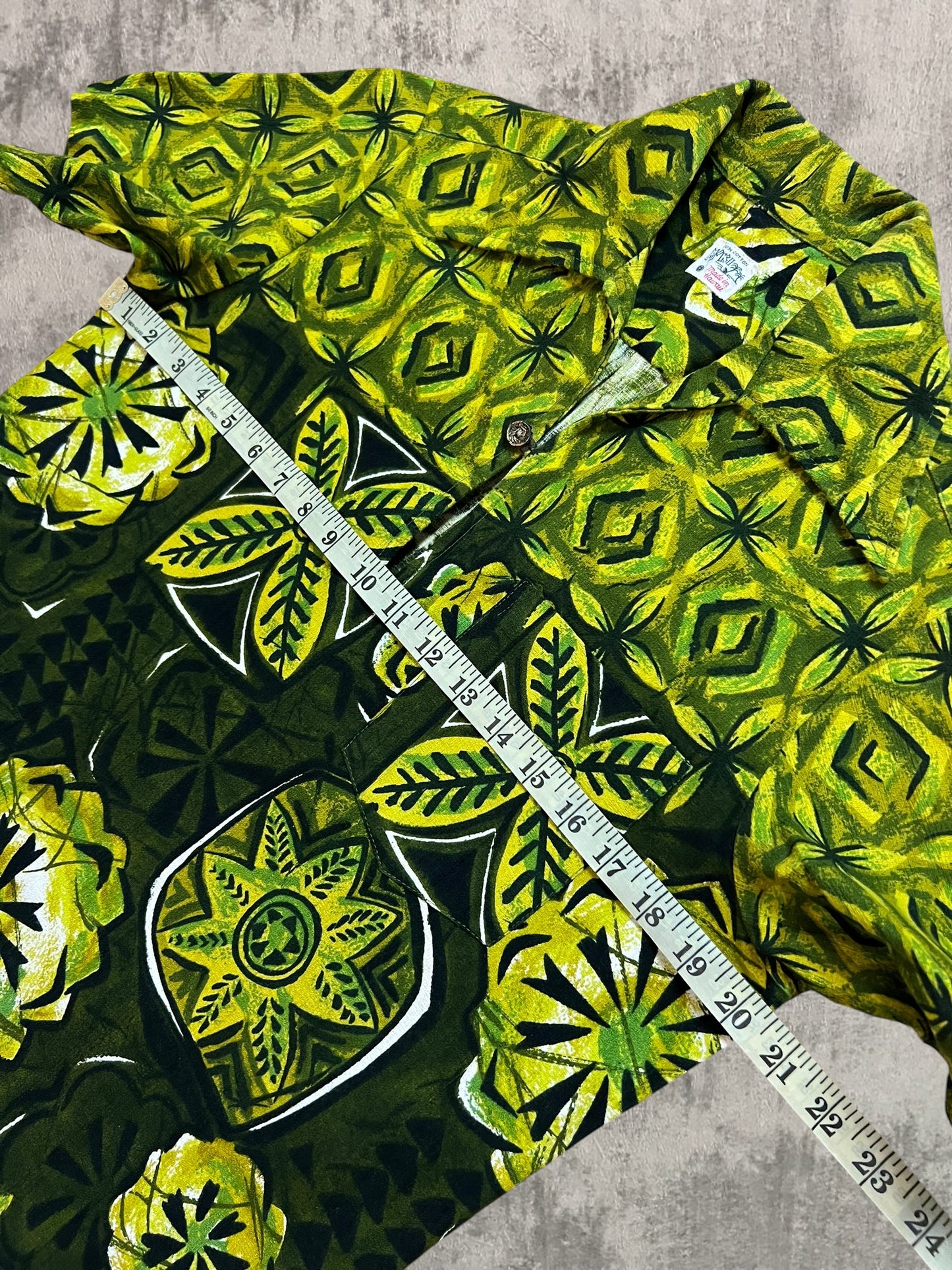 ‘50s Cotton Hawaiian Popover Shirt (M)