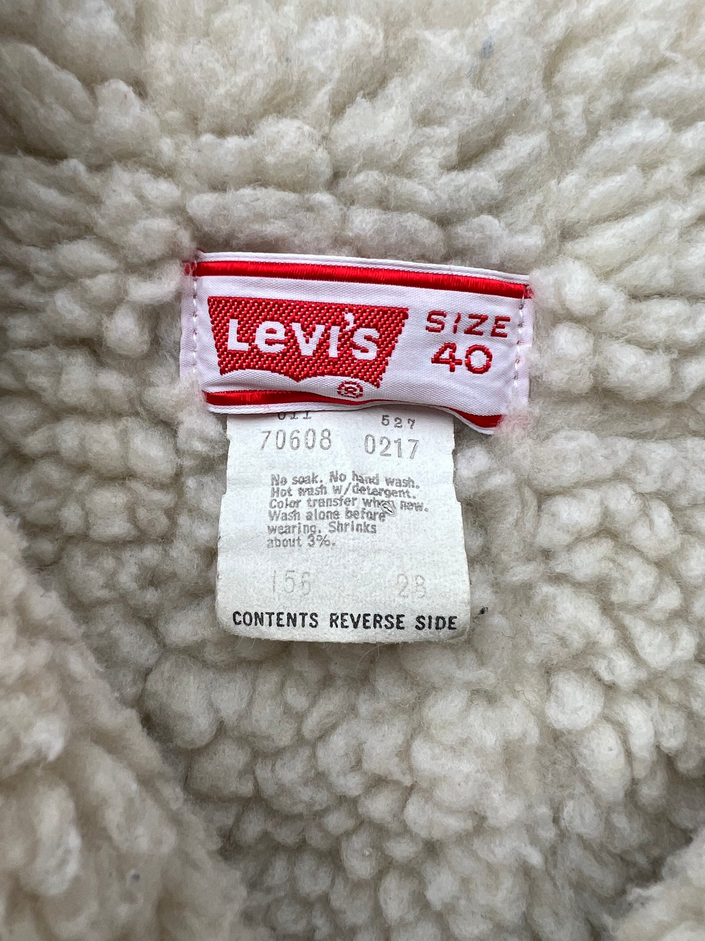 ‘80s Levi’s Sherpa Lined Denim Jacket (M)