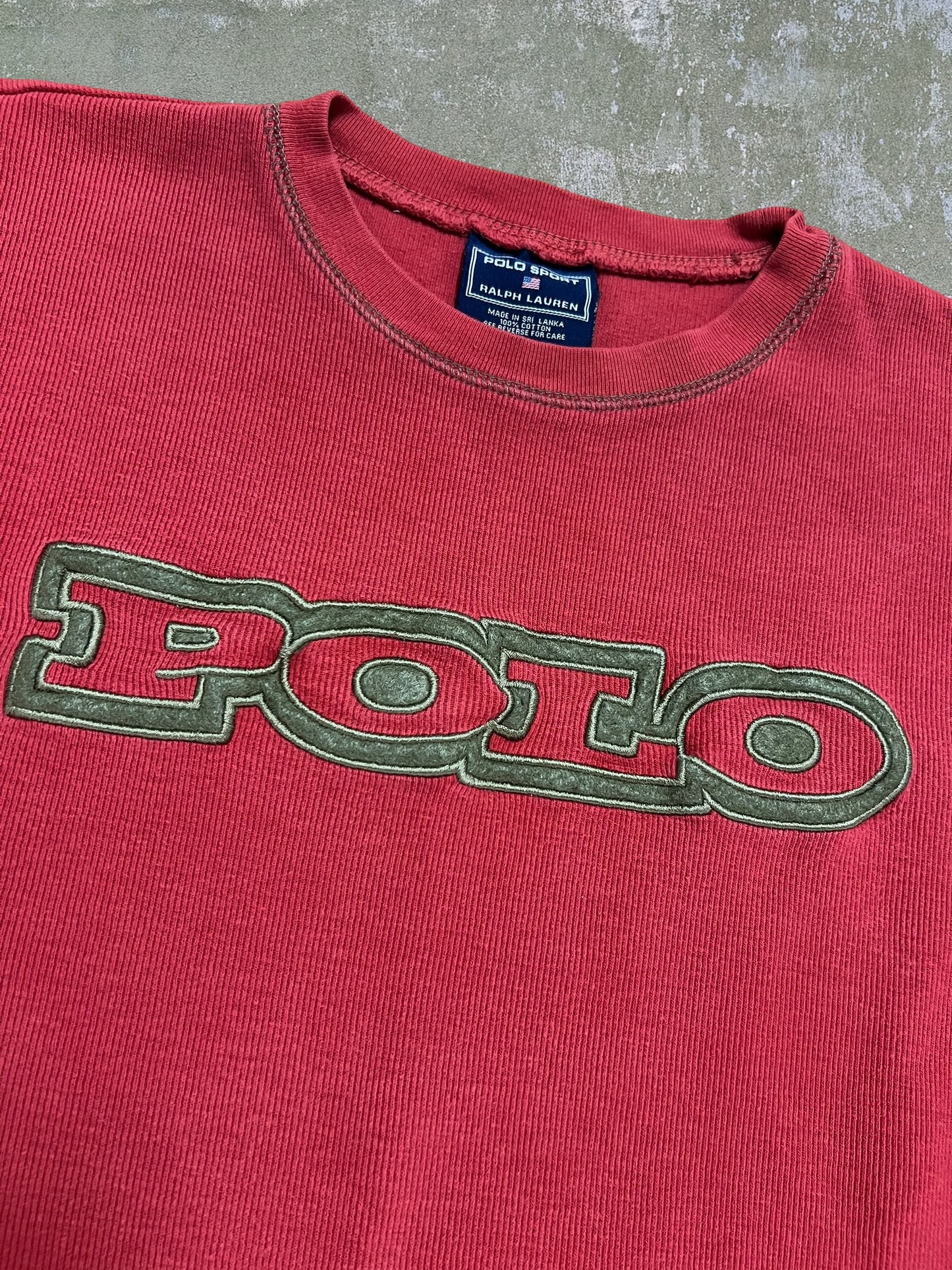 ‘90s/Early-2000s Polo Sport Ralph Lauren Ribbed Long Sleeve Tee (M)
