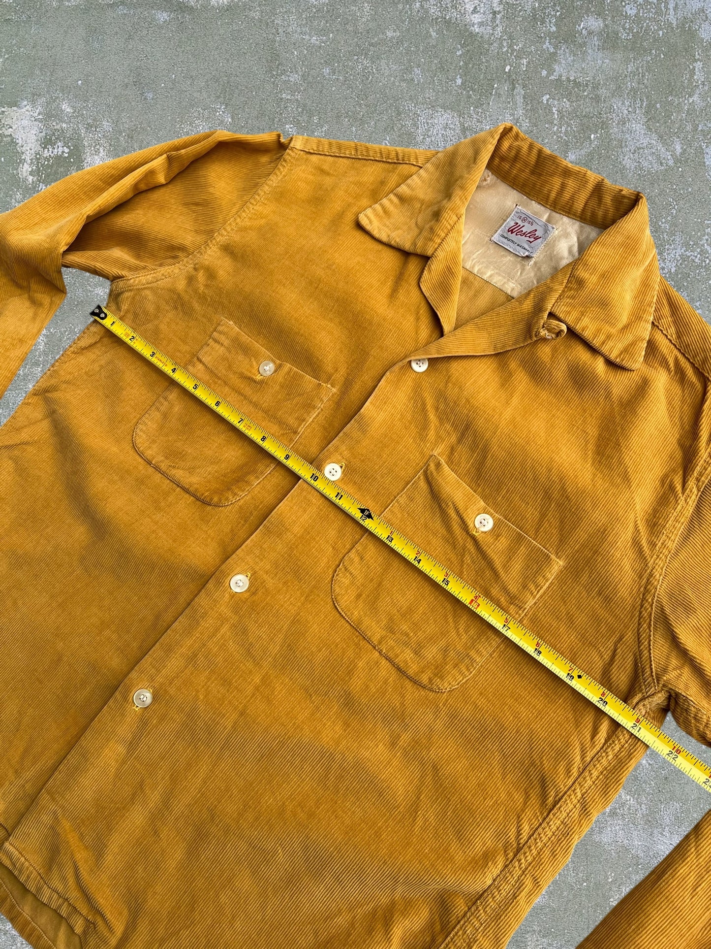 '50s Corduroy Loop Collar Shirt (M)