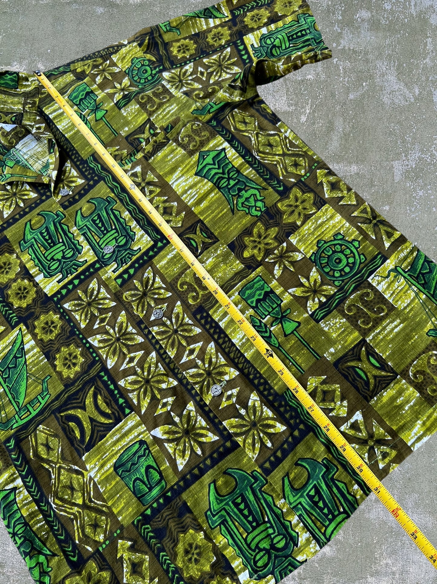 ‘60s Cotton Hawaiian Shirt (L)