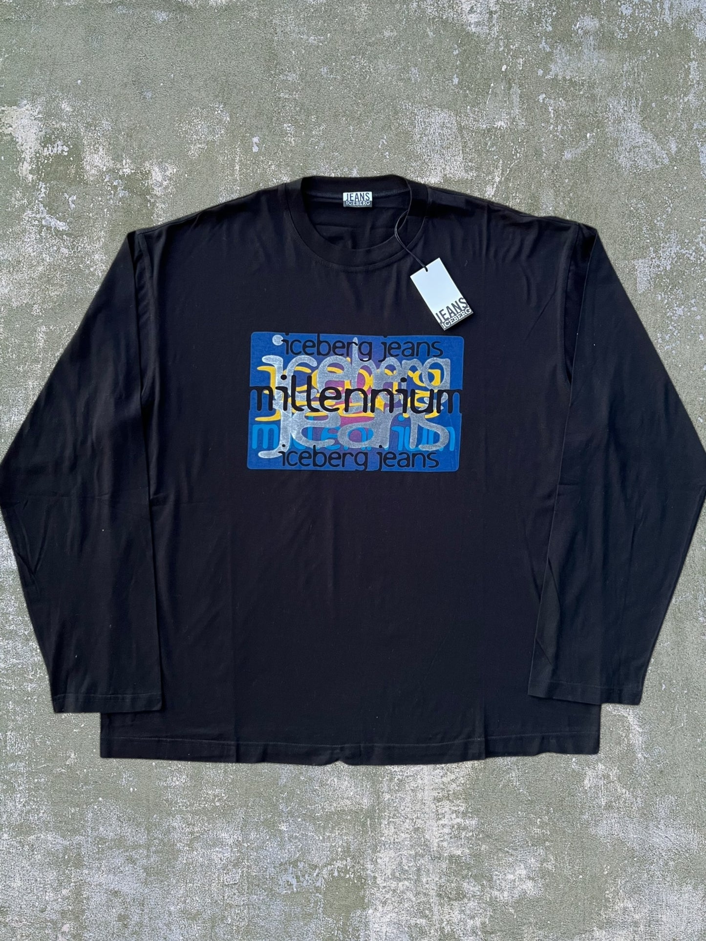 Early-2000s Iceberg Jeans Long Sleeve Tee (XL) (New With Tags)