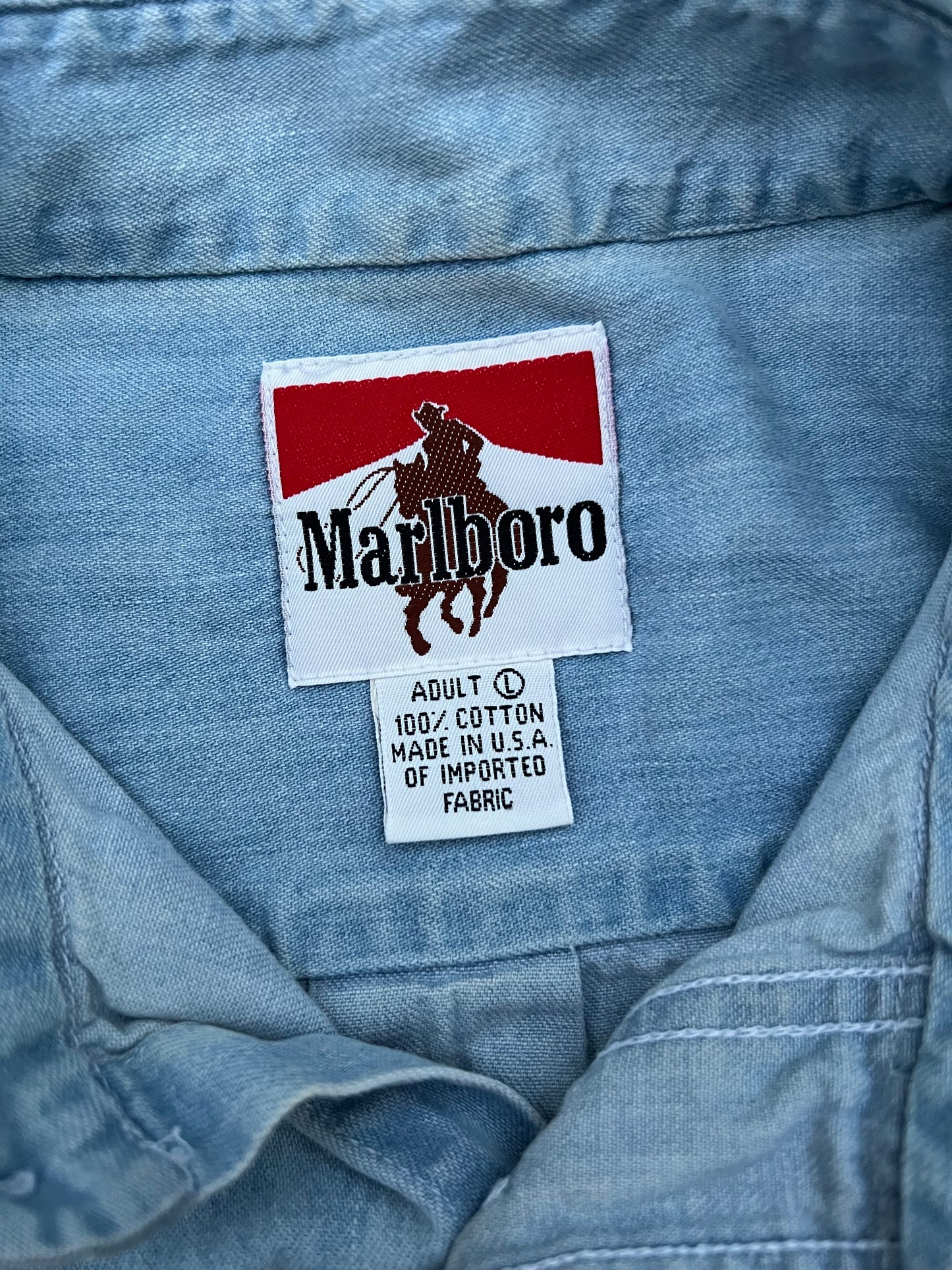 ‘90s Marlboro Denim Shirt (XL)