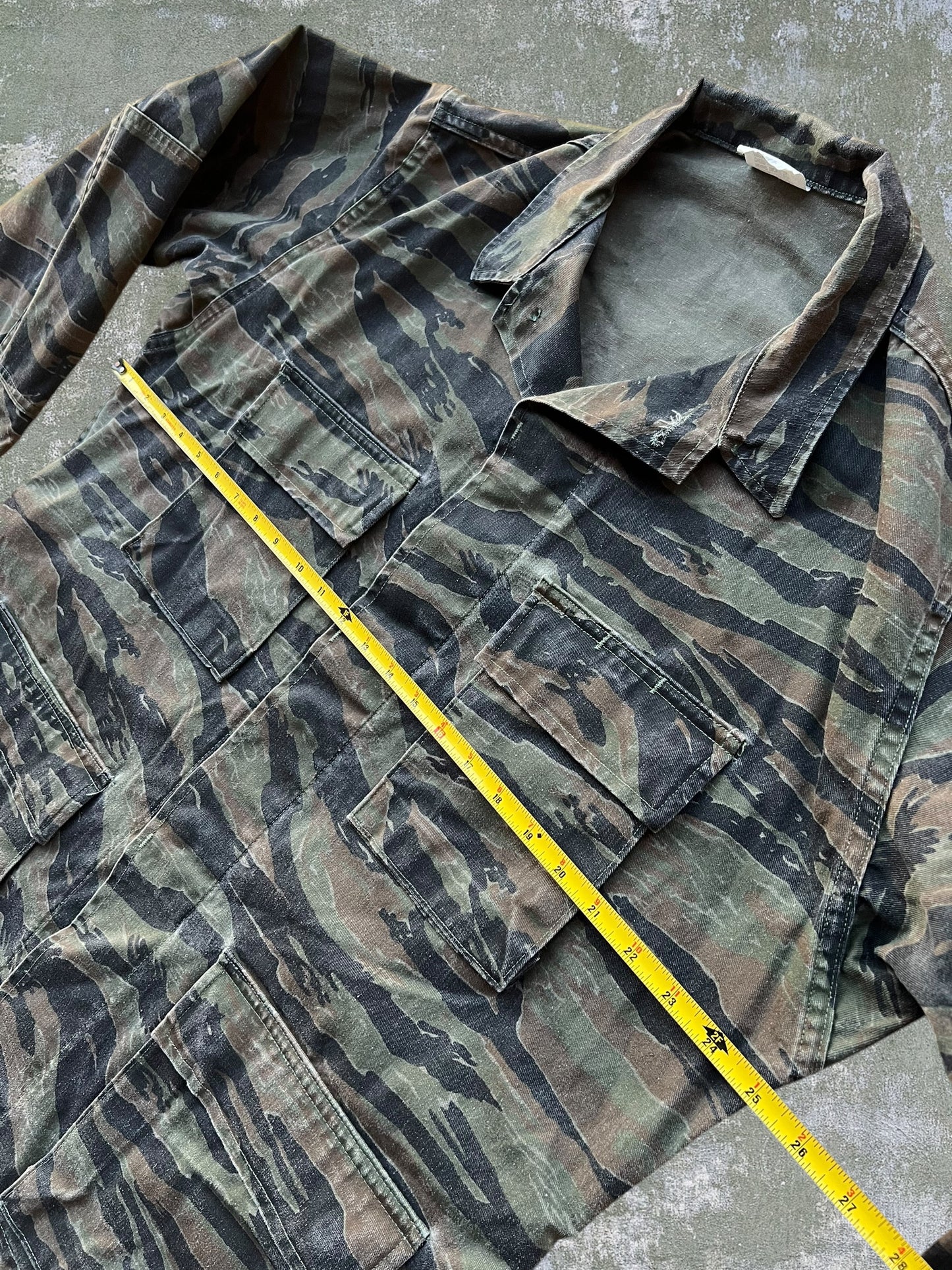 Early-90s US Military Tiger Camo Overshirt (XL)