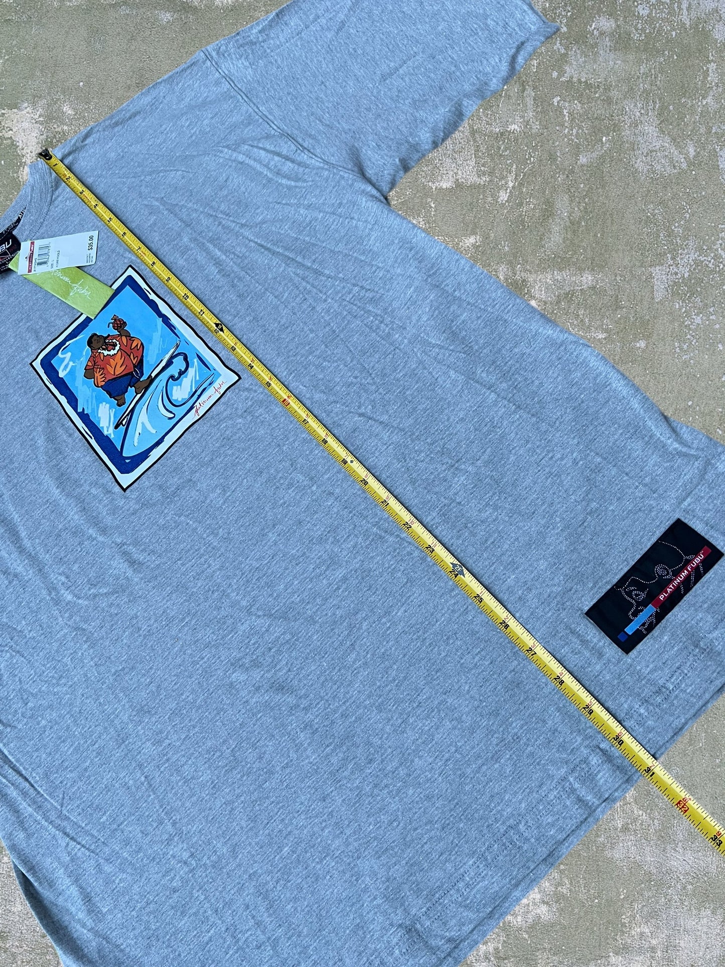 Early-2000s Platinum FUBU Surf Tee (L) (New With Tags)