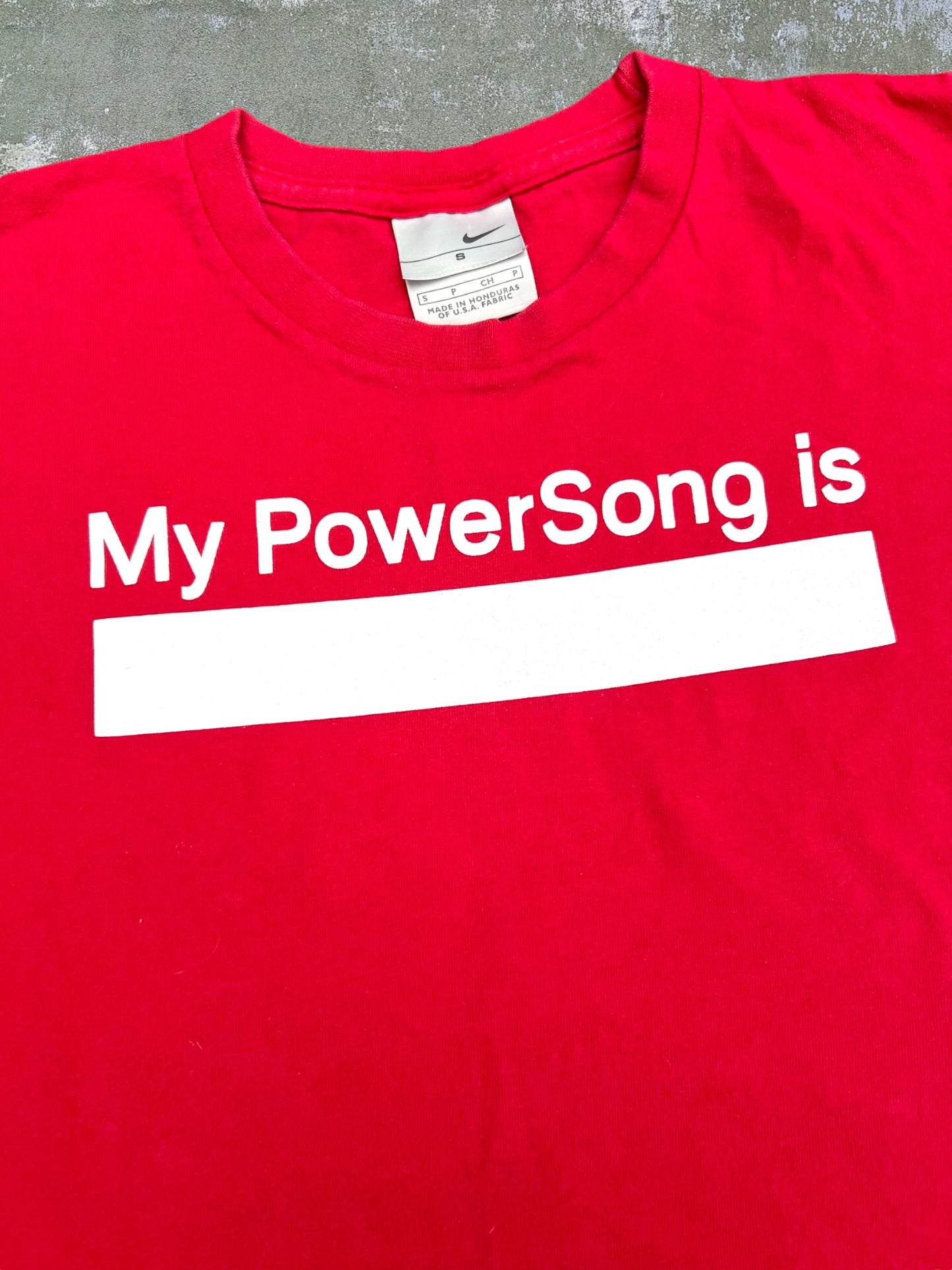 Early-2000s Nike/Apple “My PowerSong Is” Tee (S)