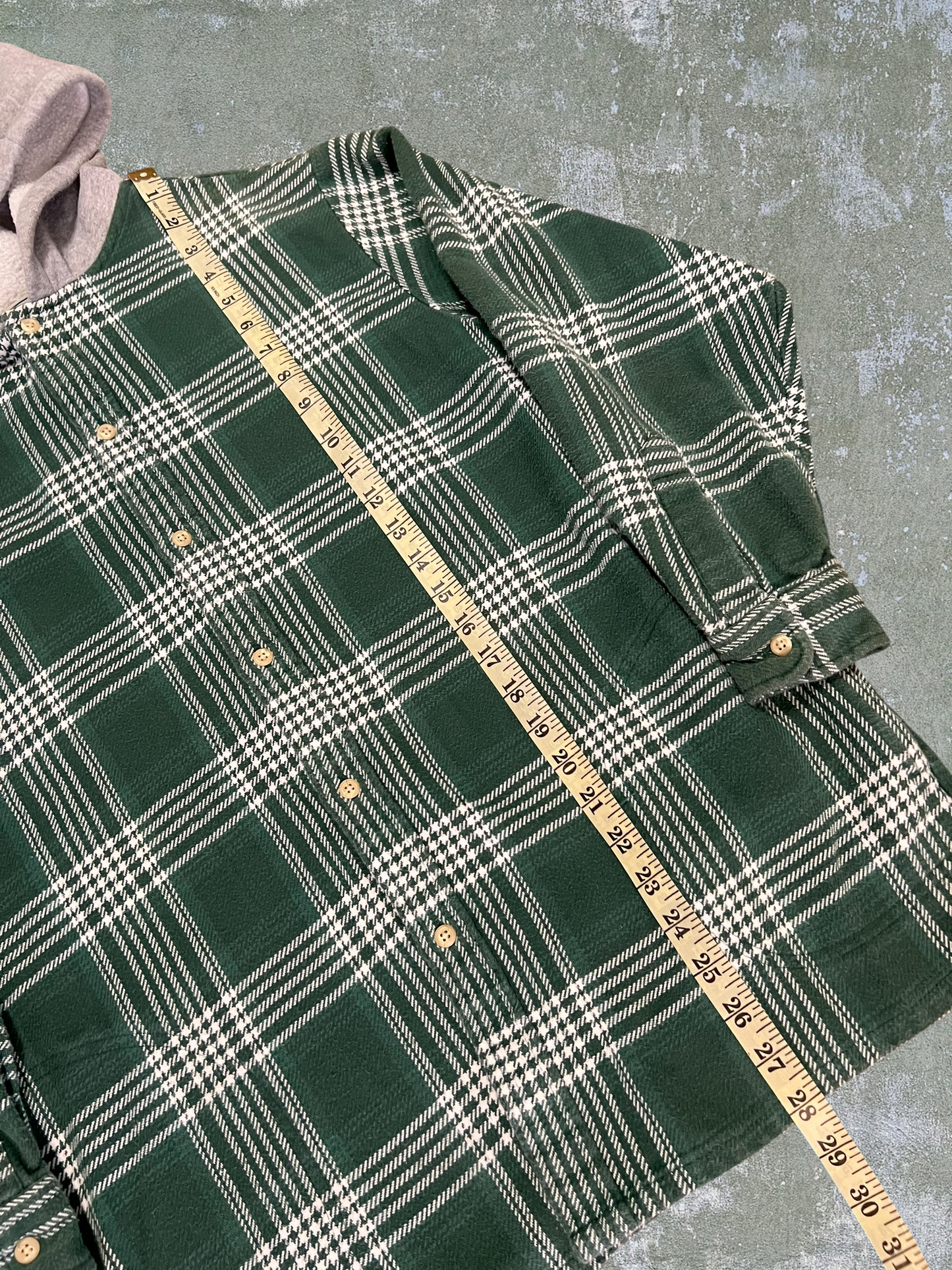 ‘90s LL Bean Hooded Flannel Shirt (M)