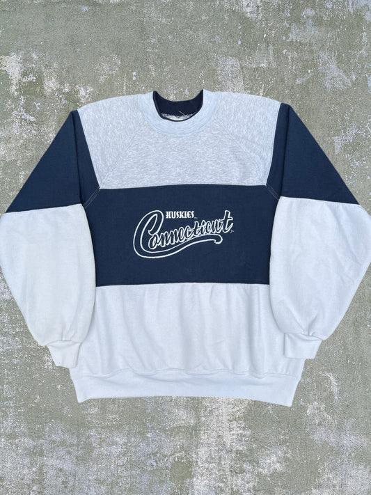 ‘90s Nutmeg Mills UConn Huskies Crewneck (L)