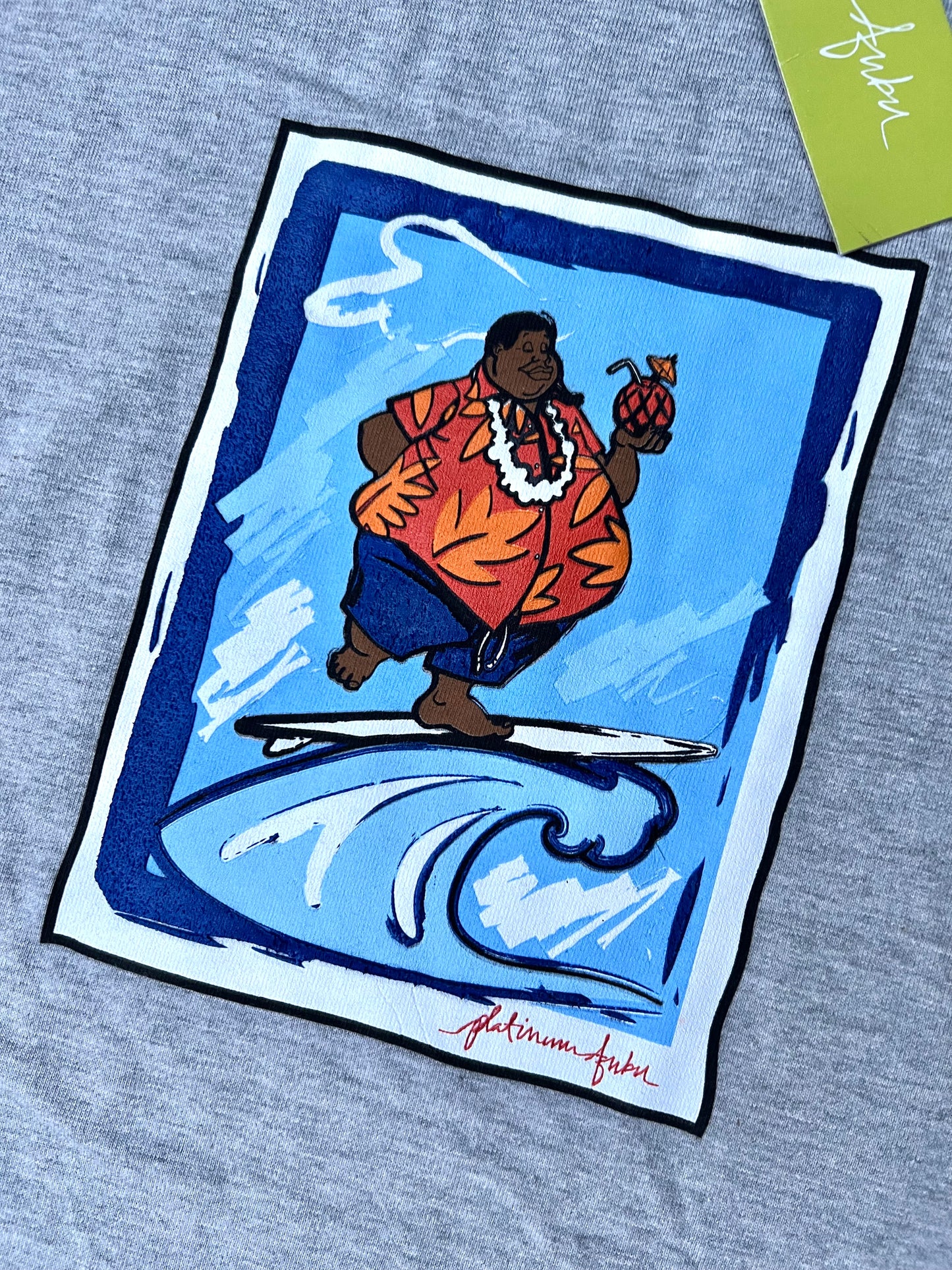 Early-2000s Platinum FUBU Surf Tee (L) (New With Tags)