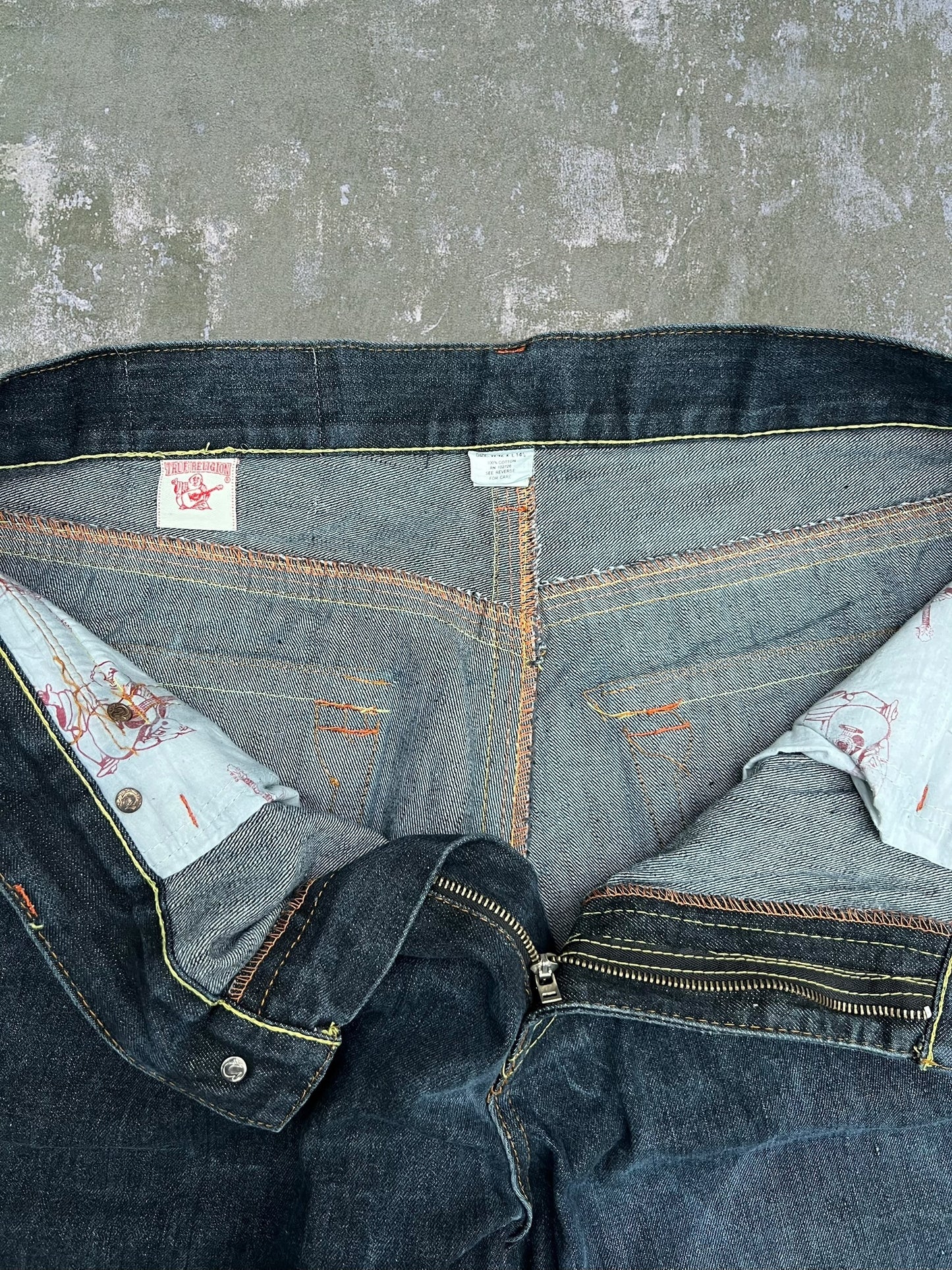 Early-2000s True Religion Embroidered Jean Shorts (42)