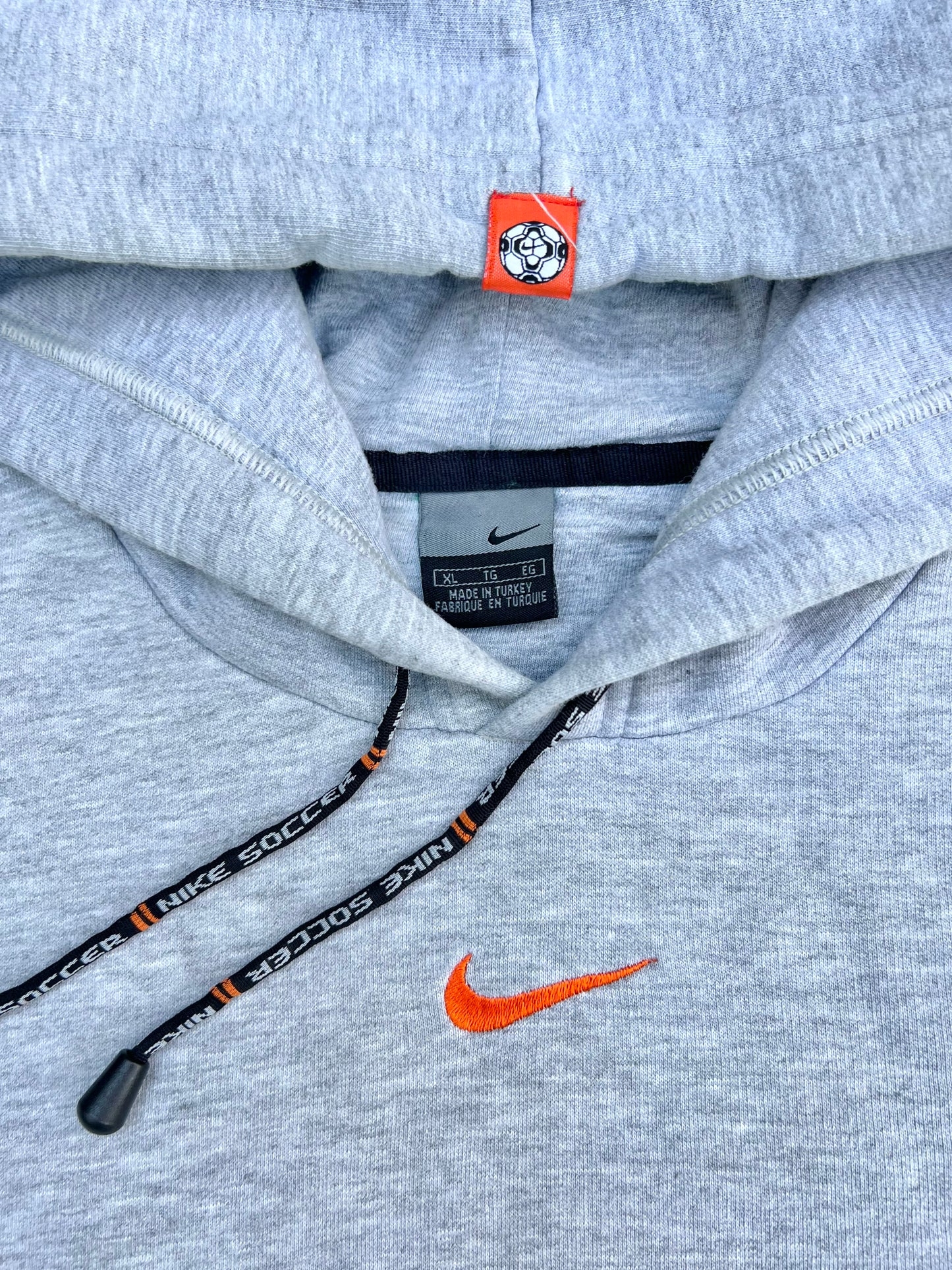 Early-2000s Nike Soccer Center Swoosh Hoodie (XL)