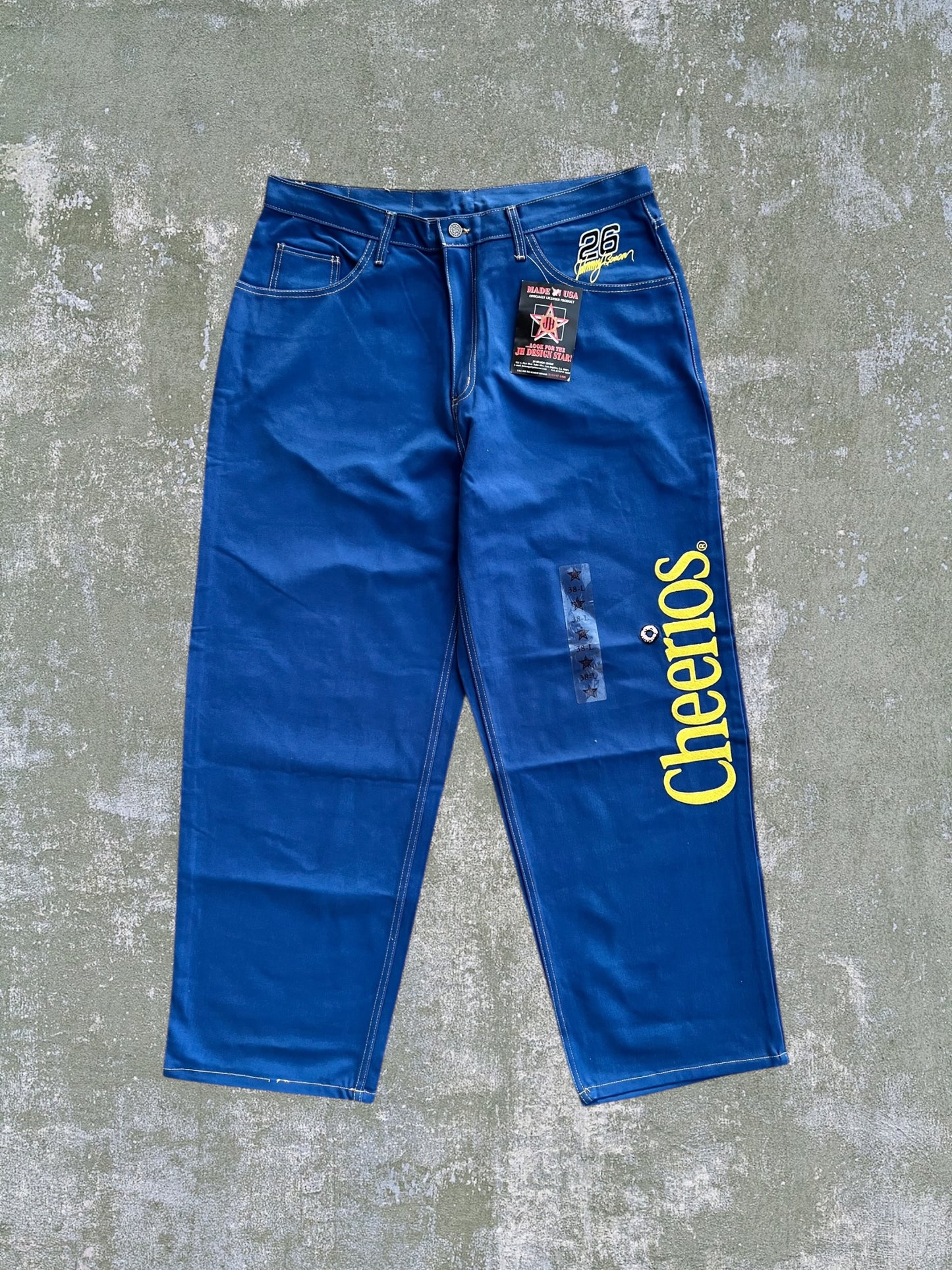 Early-2000s Jeff Hamilton Cheerios Racing Jeans (38) (New With Tags)