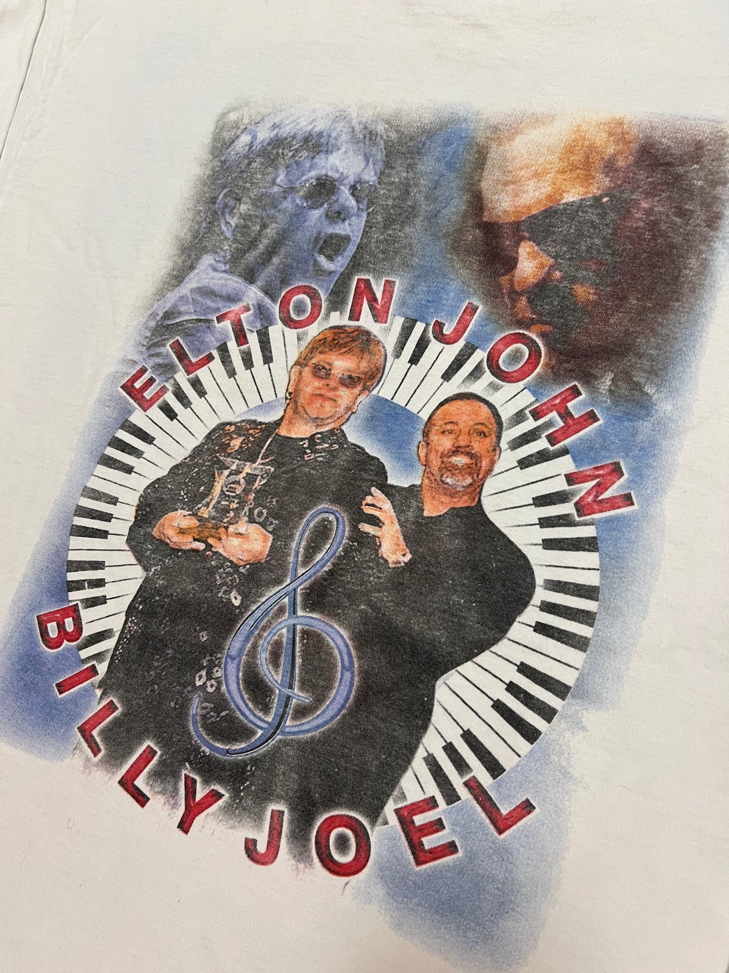 Late-90s Elton John/Billy Joel Long Sleeve Tee (XL)