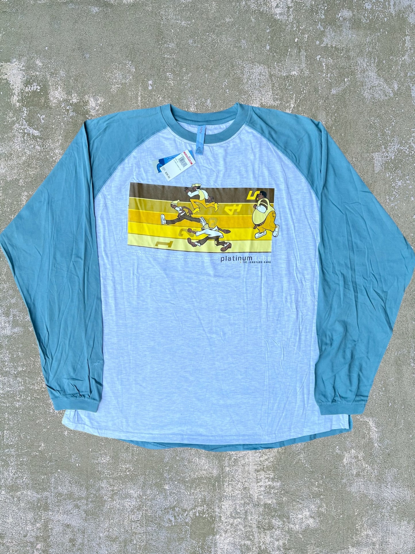 Early-2000s Platinum FUBU Fat Albert Long Sleeve Tee (XXL) (New With Tags)