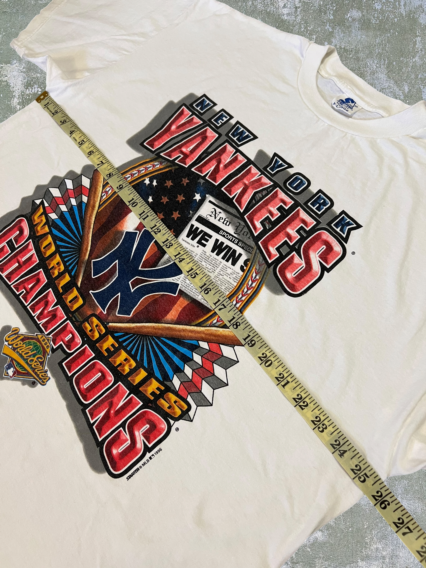1996 Starter New York Yankees World Series Champions Tee (XL)