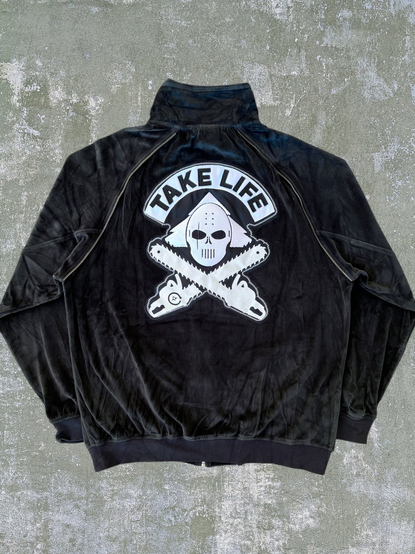 Early-2000s LRG “Take Life” Velour Jacket (L) (New With Tags)