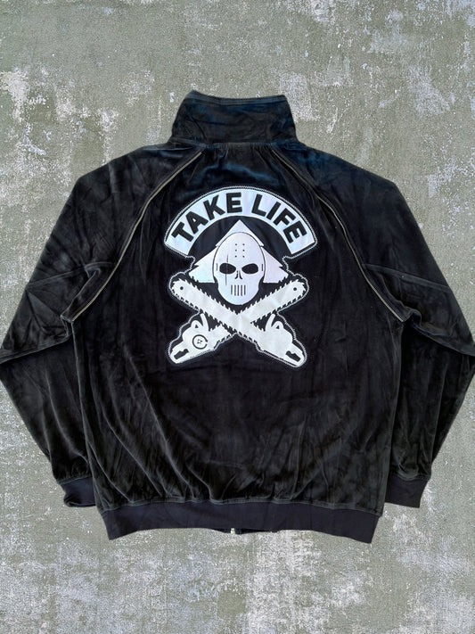 Early-2000s LRG “Take Life” Velour Jacket (L) (New With Tags)