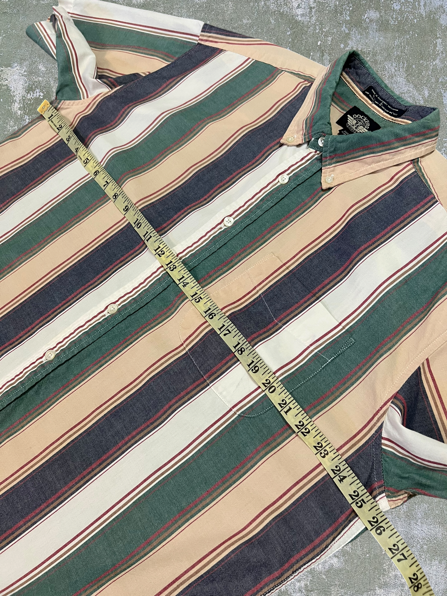 ‘90s Striped Cotton Shirt (XL)